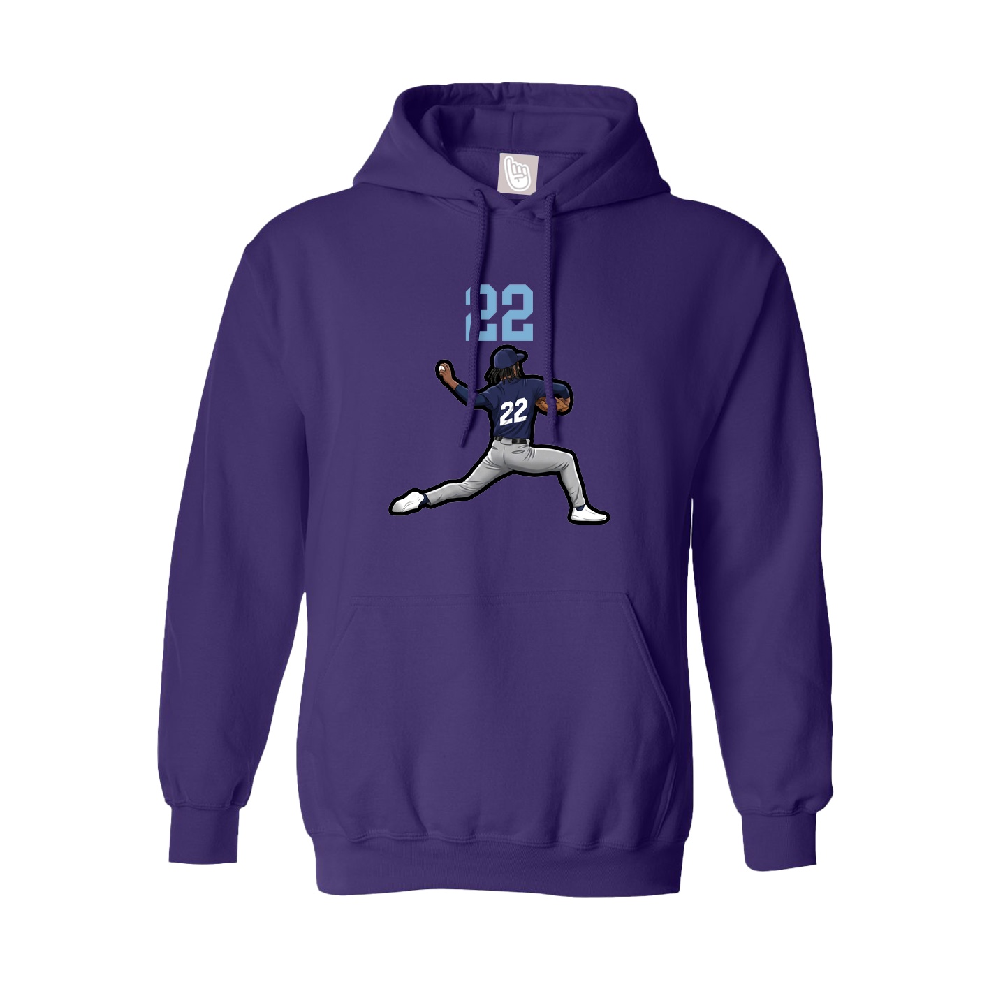 Youth Hoodie — Number Top in Purple