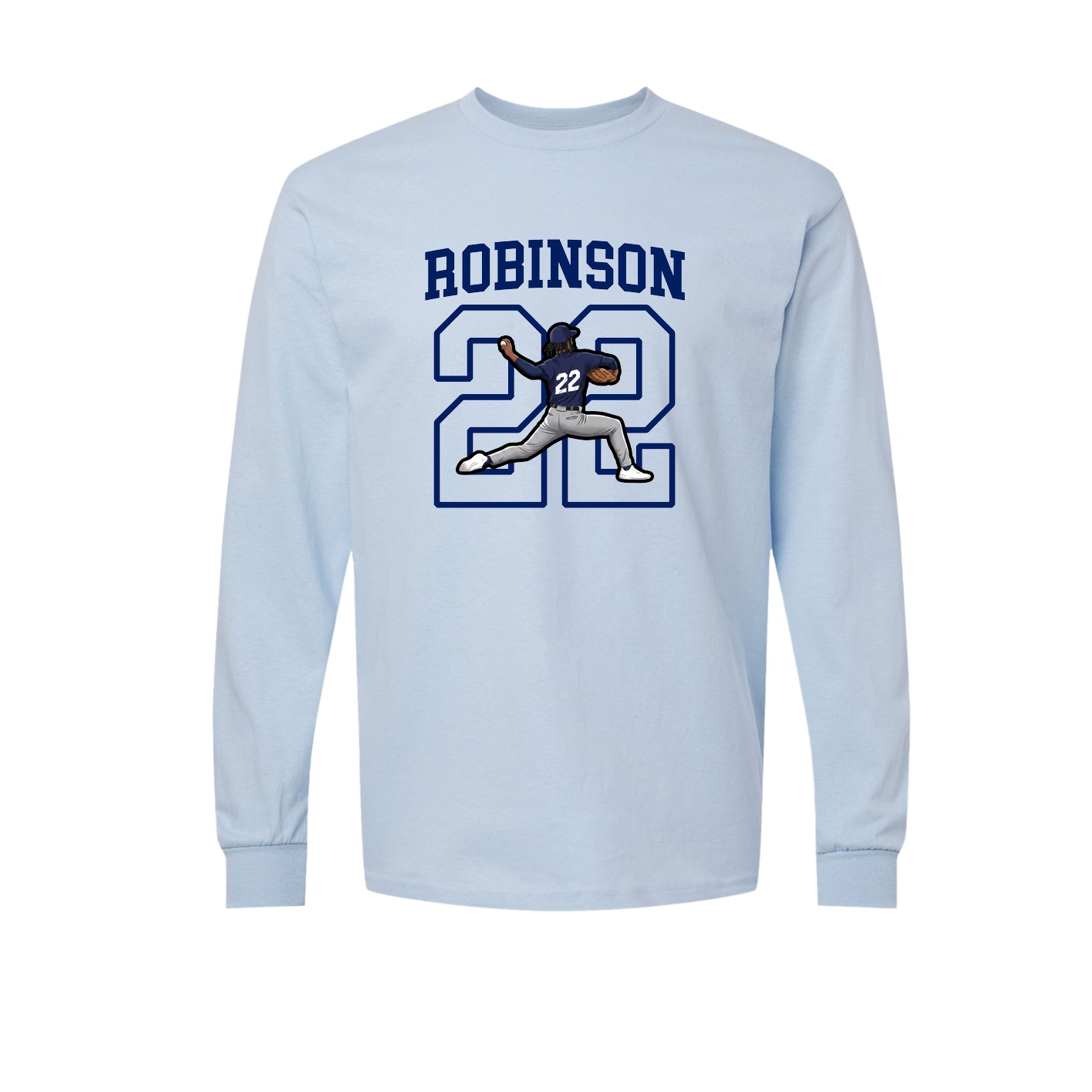 Long Sleeve Tee — Shirsey in Light Blue