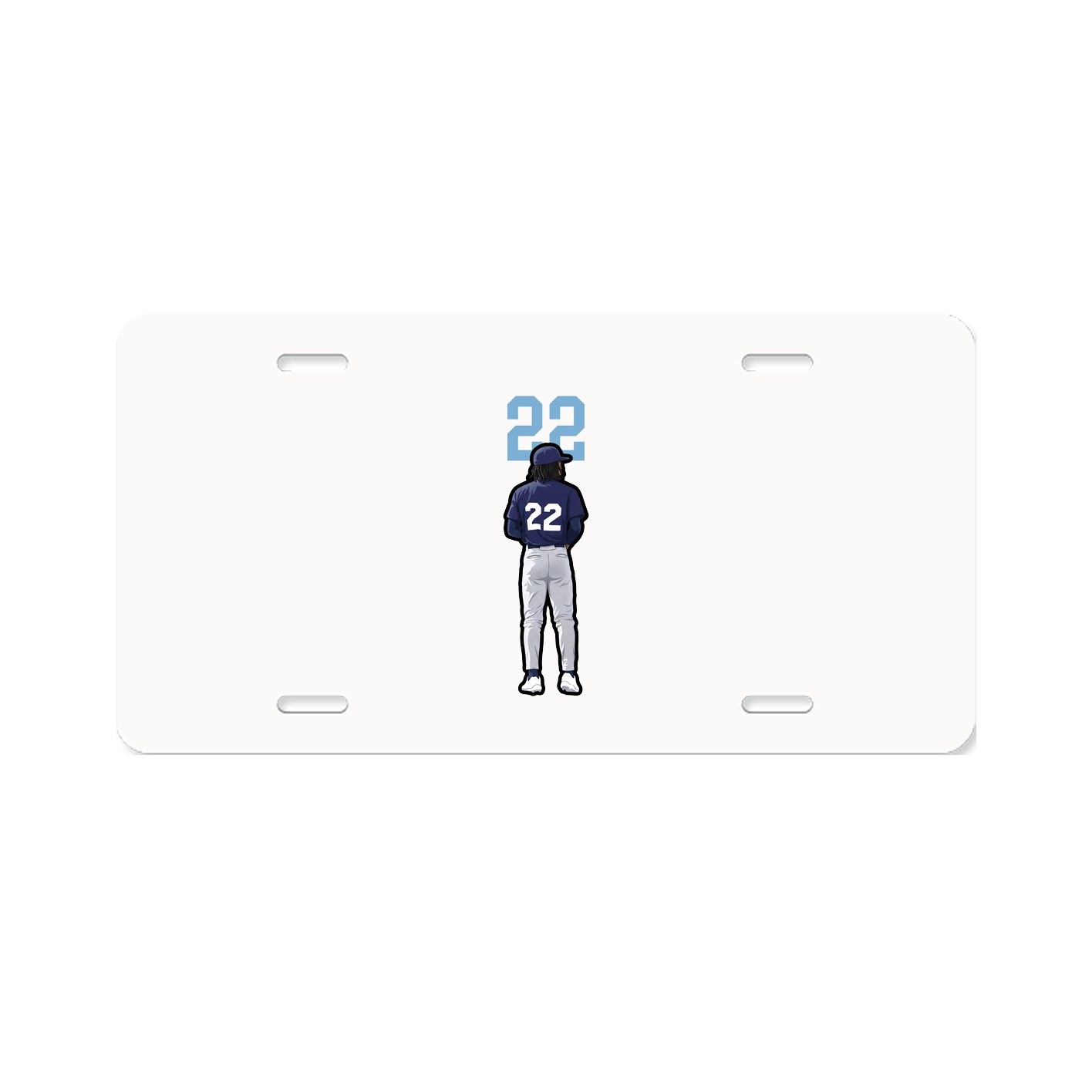 License Plate — Number Top in Classic