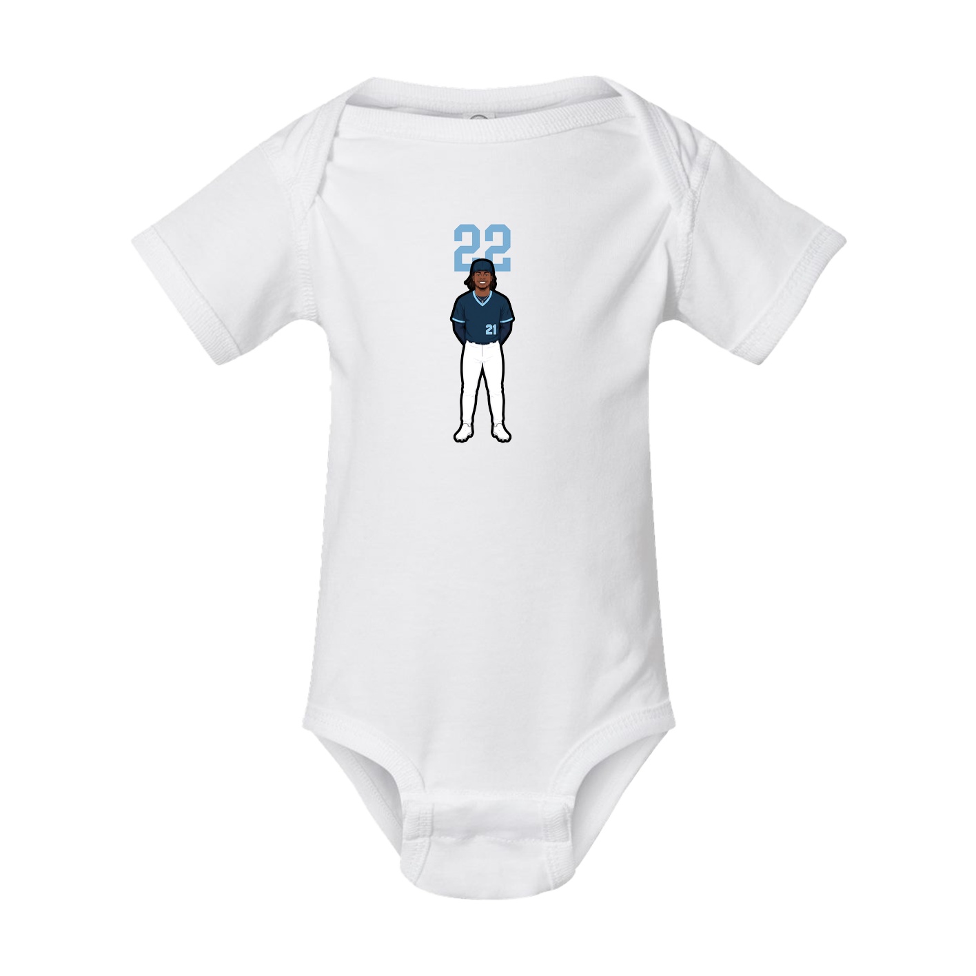 Baby Onesie — Number Top in White