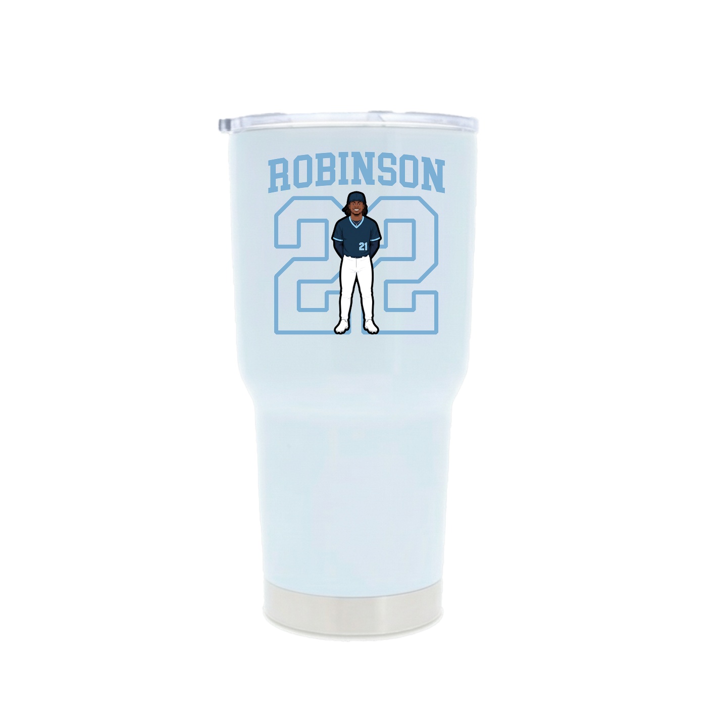 30oz Stainless Steel Tumbler — Shirsey in White