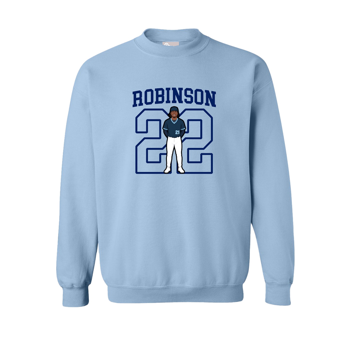 Fleece Crew — Shirsey in Light Blue