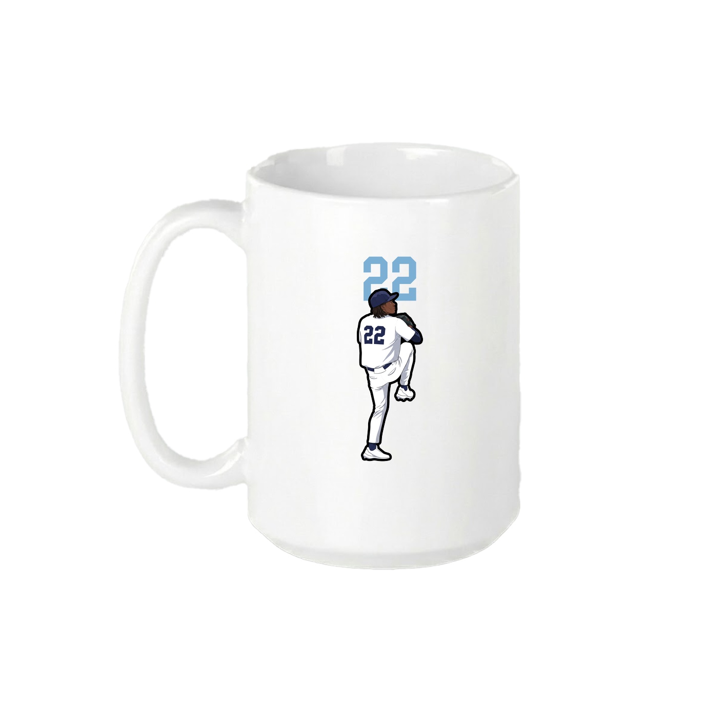 15oz Coffee Mug — Number Top in White