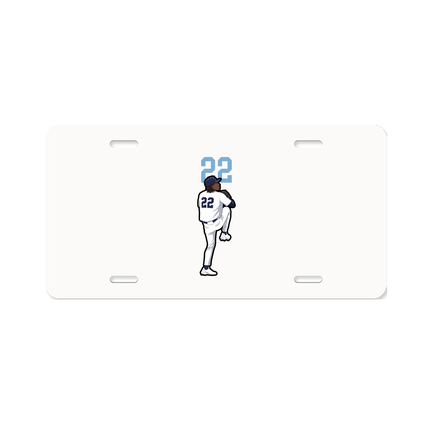 License Plate — Number Top in Classic