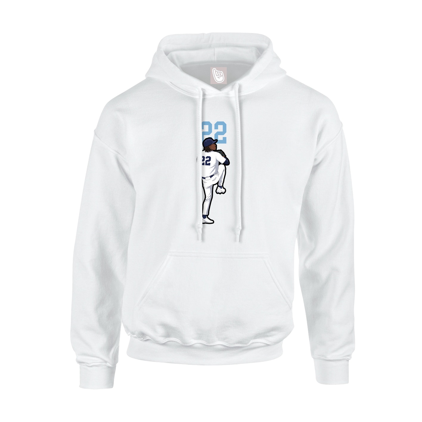 Hoodie — Number Top in White