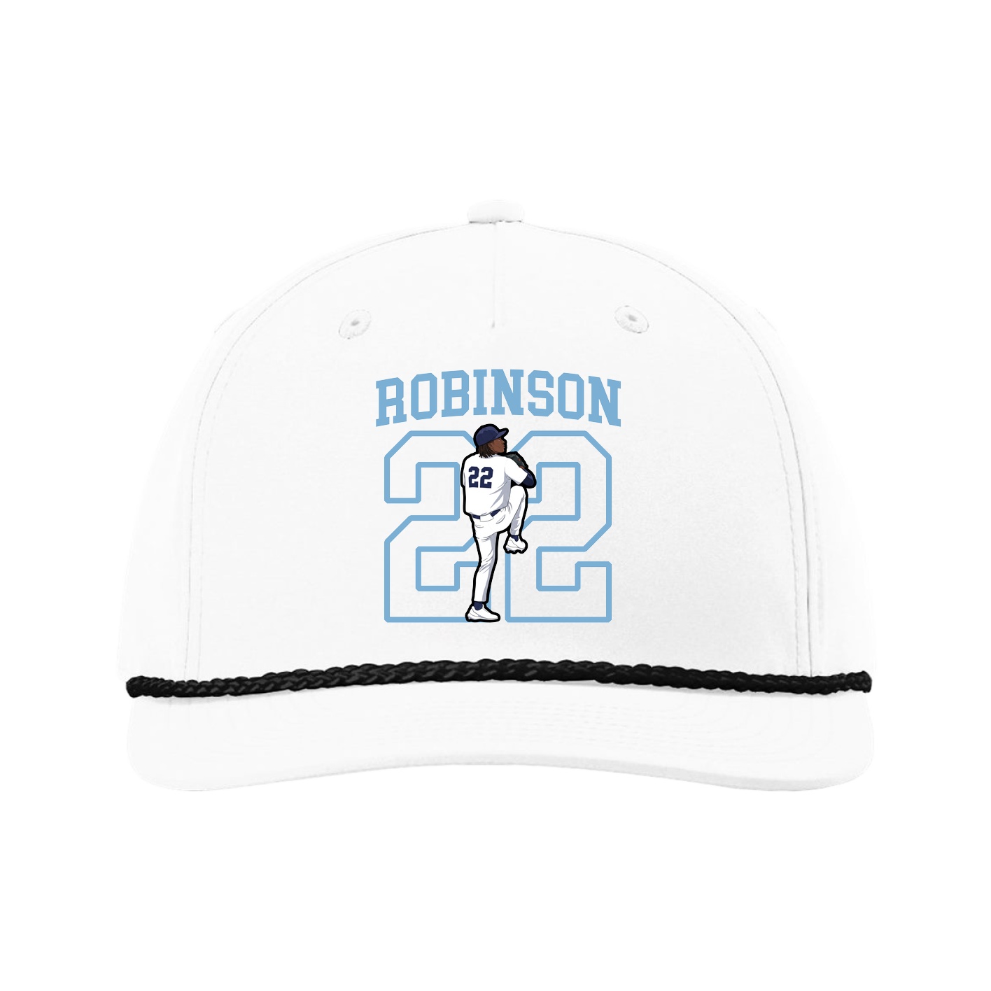 Five-Panel Classic Rope Cap — Shirsey in White