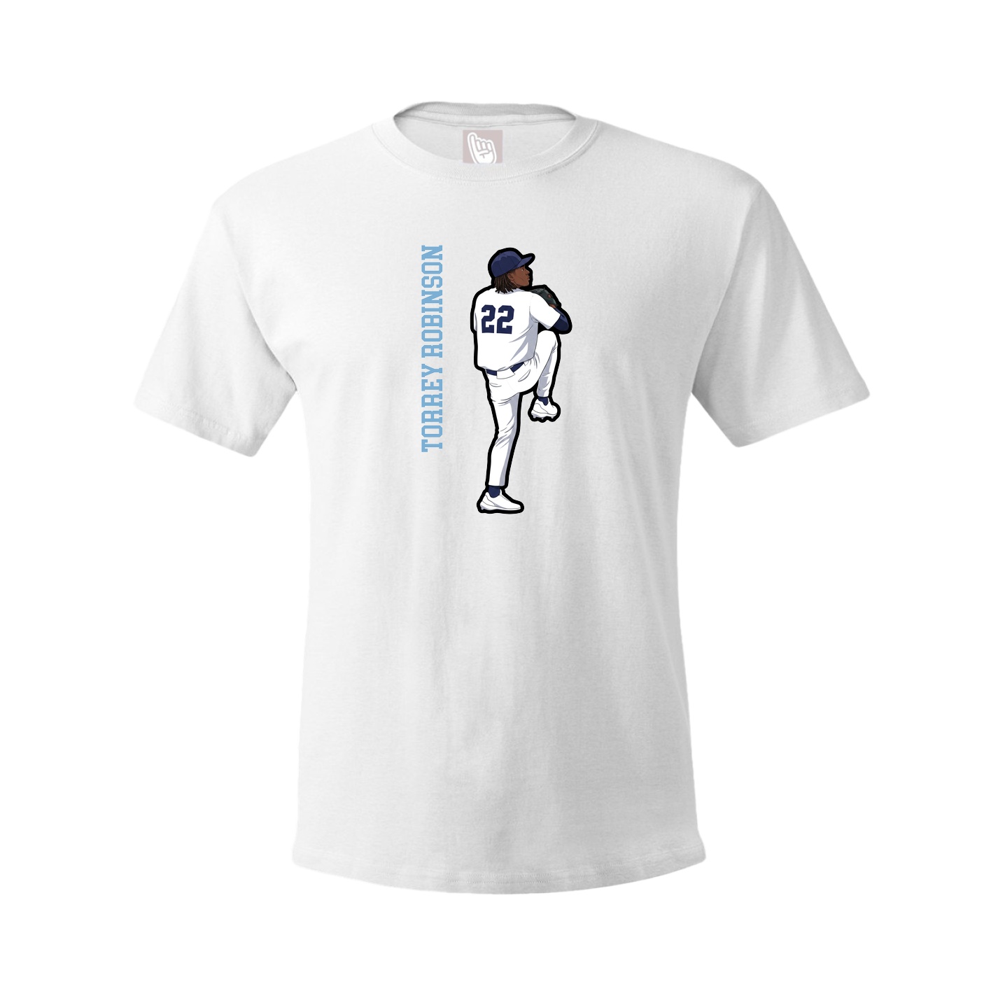 Tee — Name Vertical in White