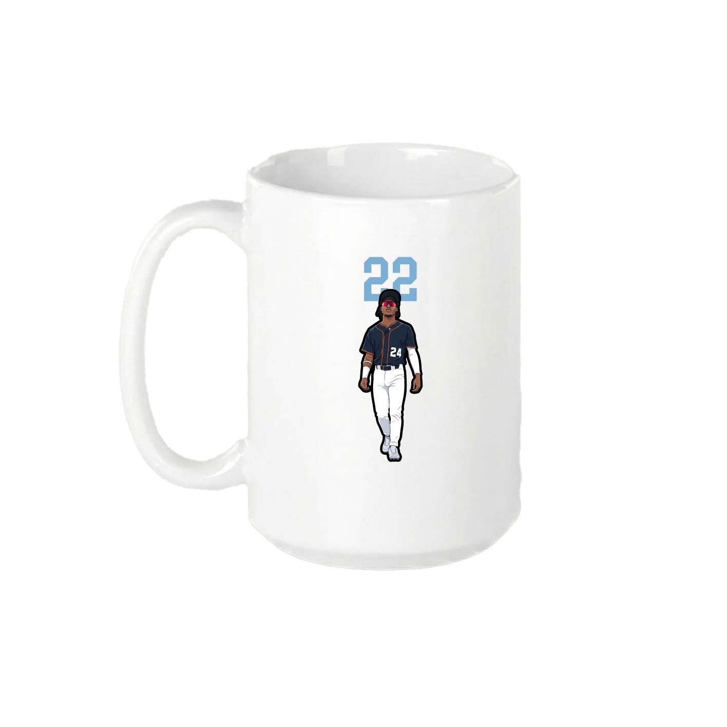 15oz Coffee Mug — Number Top in White