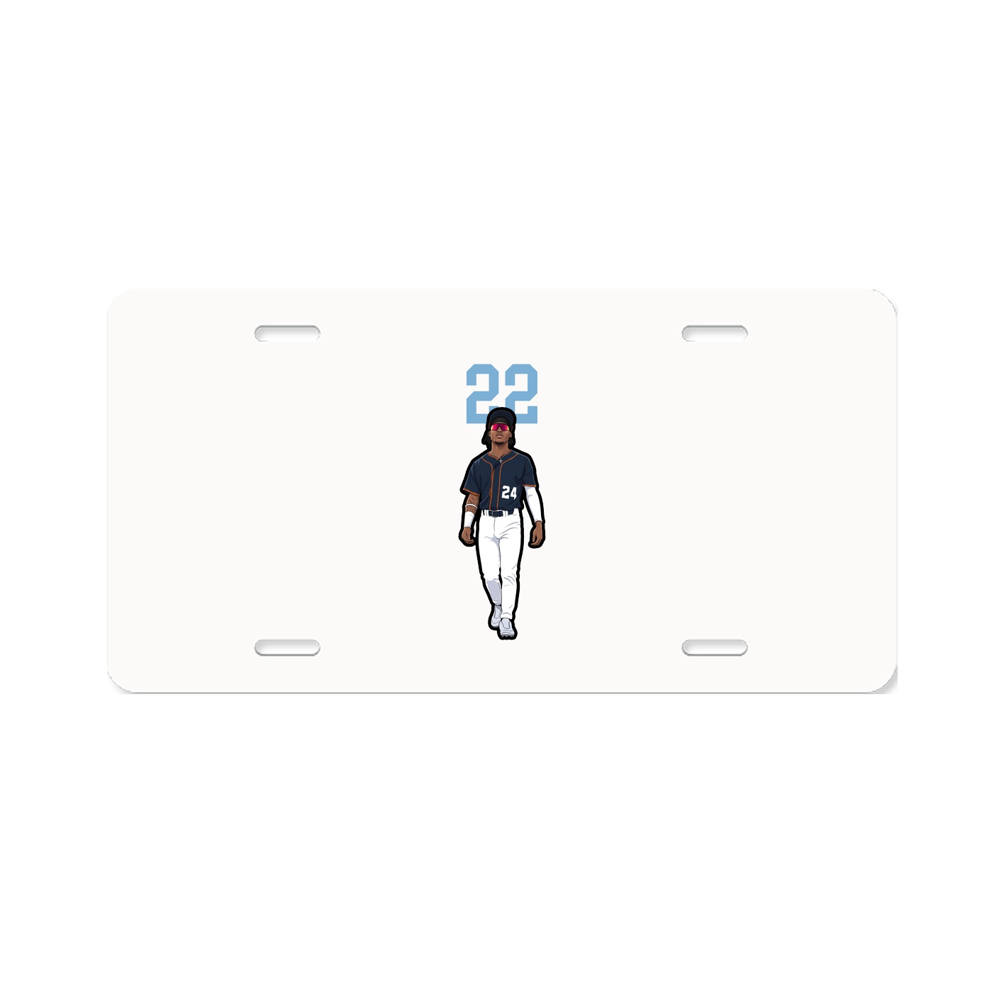 License Plate — Number Top in Classic