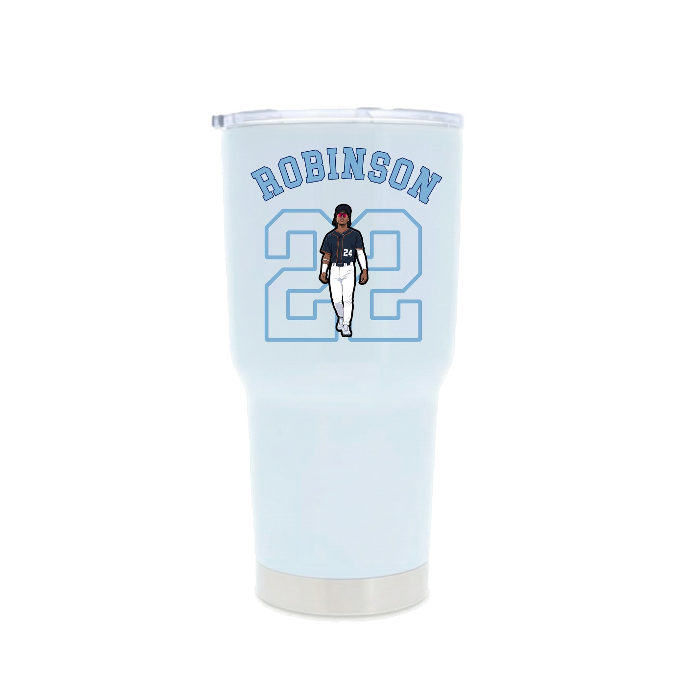 30oz Stainless Steel Tumbler — Shirsey Arch in White