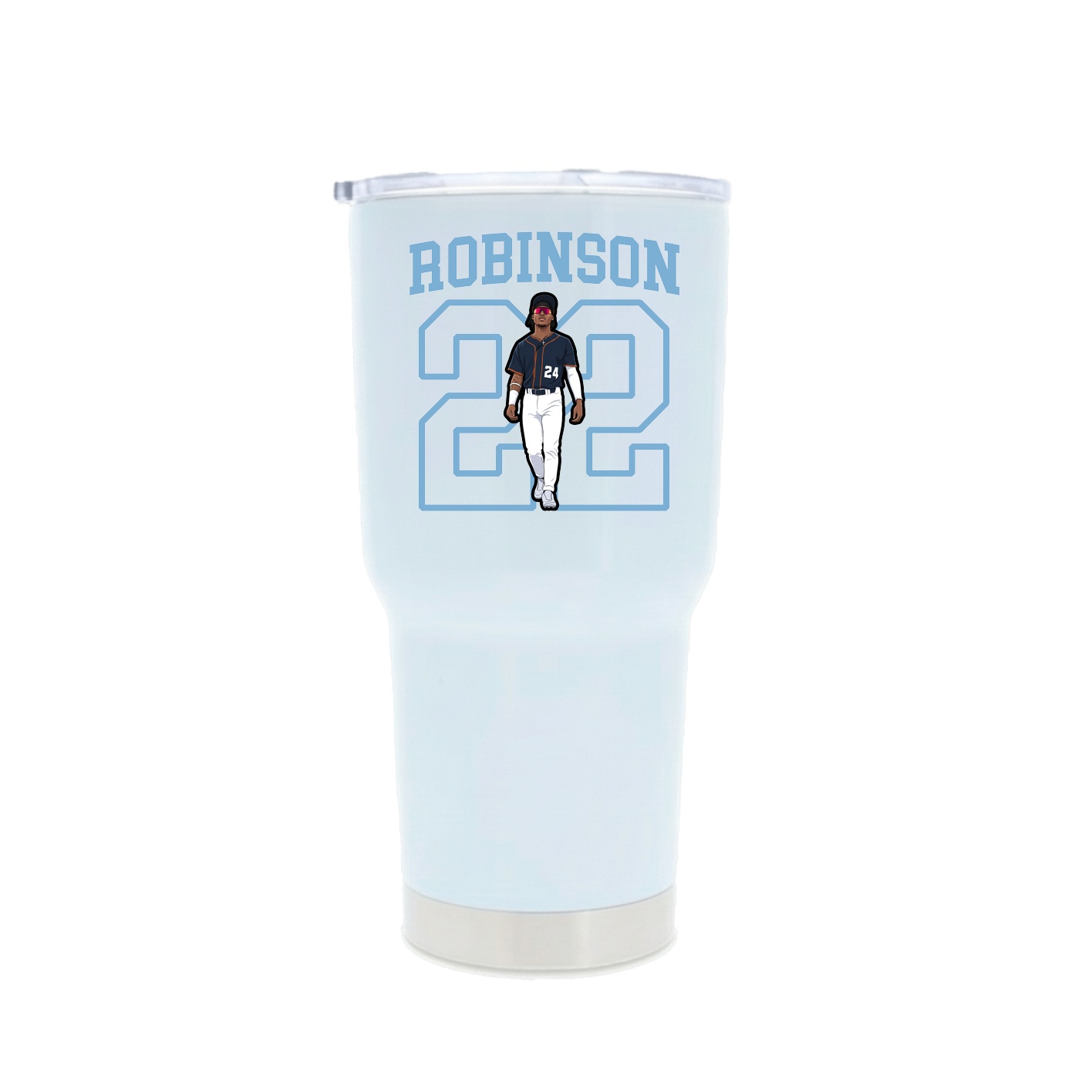 30oz Stainless Steel Tumbler — Shirsey in White