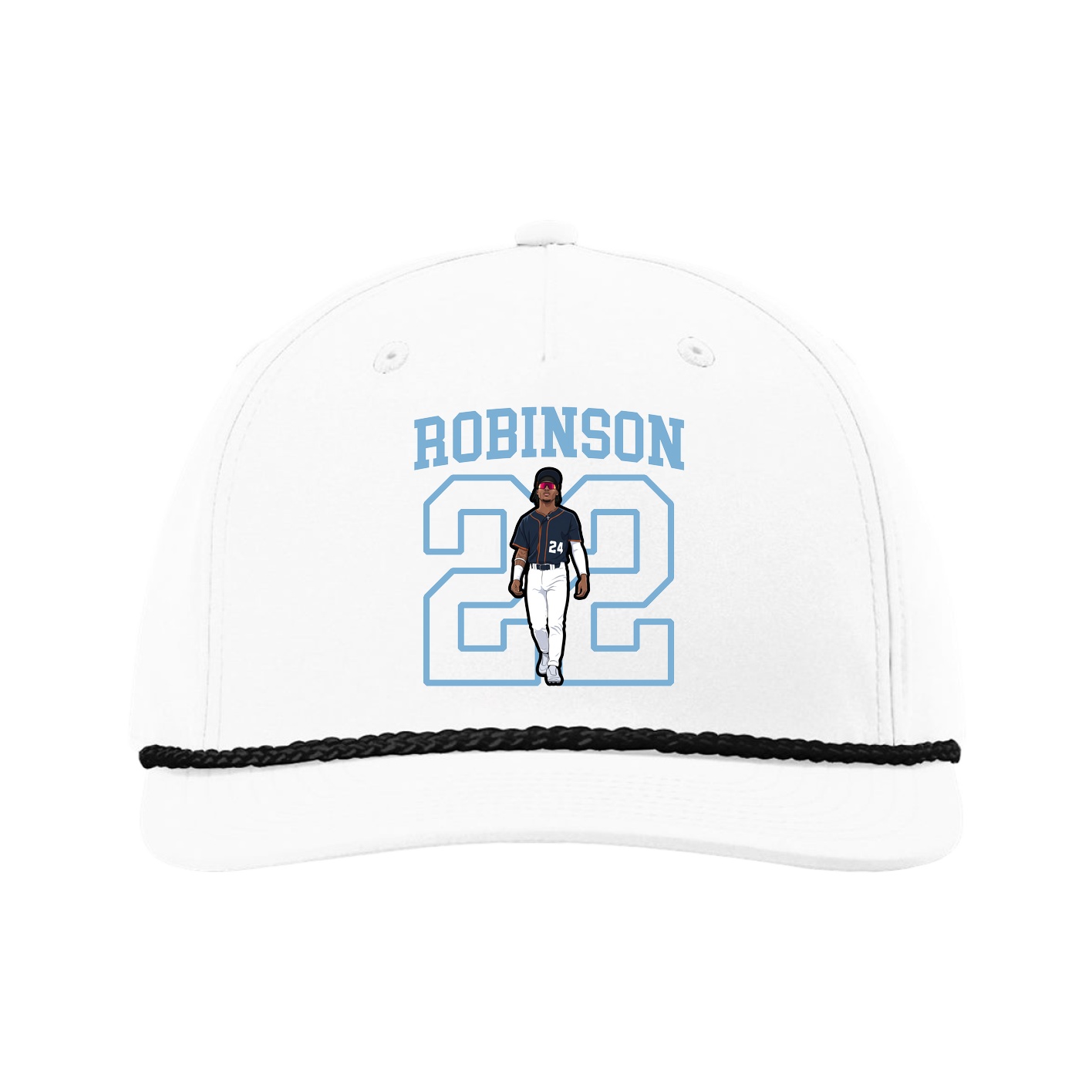 Five-Panel Classic Rope Cap — Shirsey in White