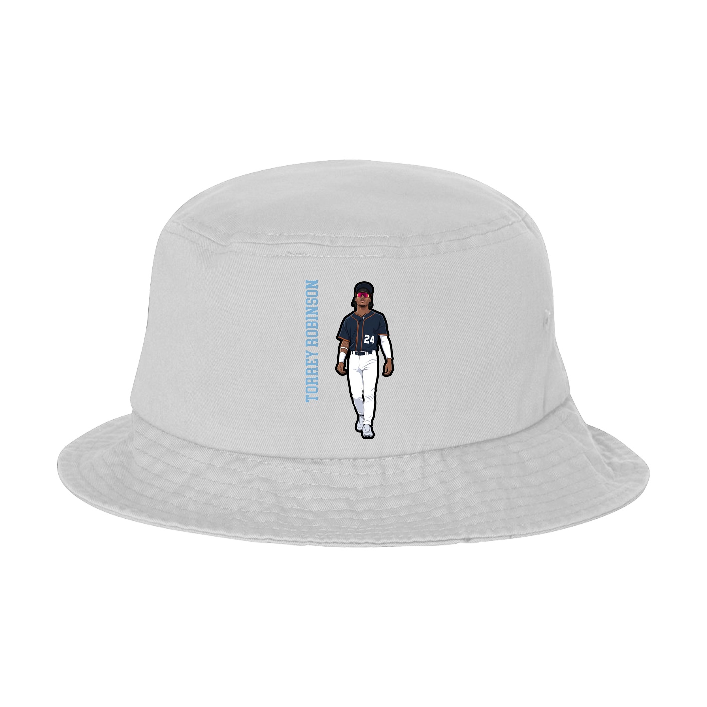 Bucket Cap — Name Vertical in White