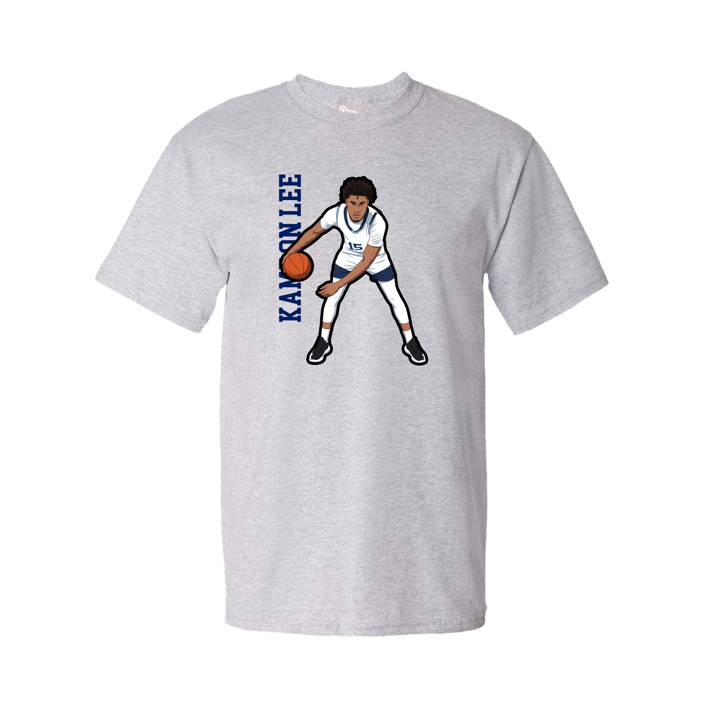 Tee — Name Vertical in Grey