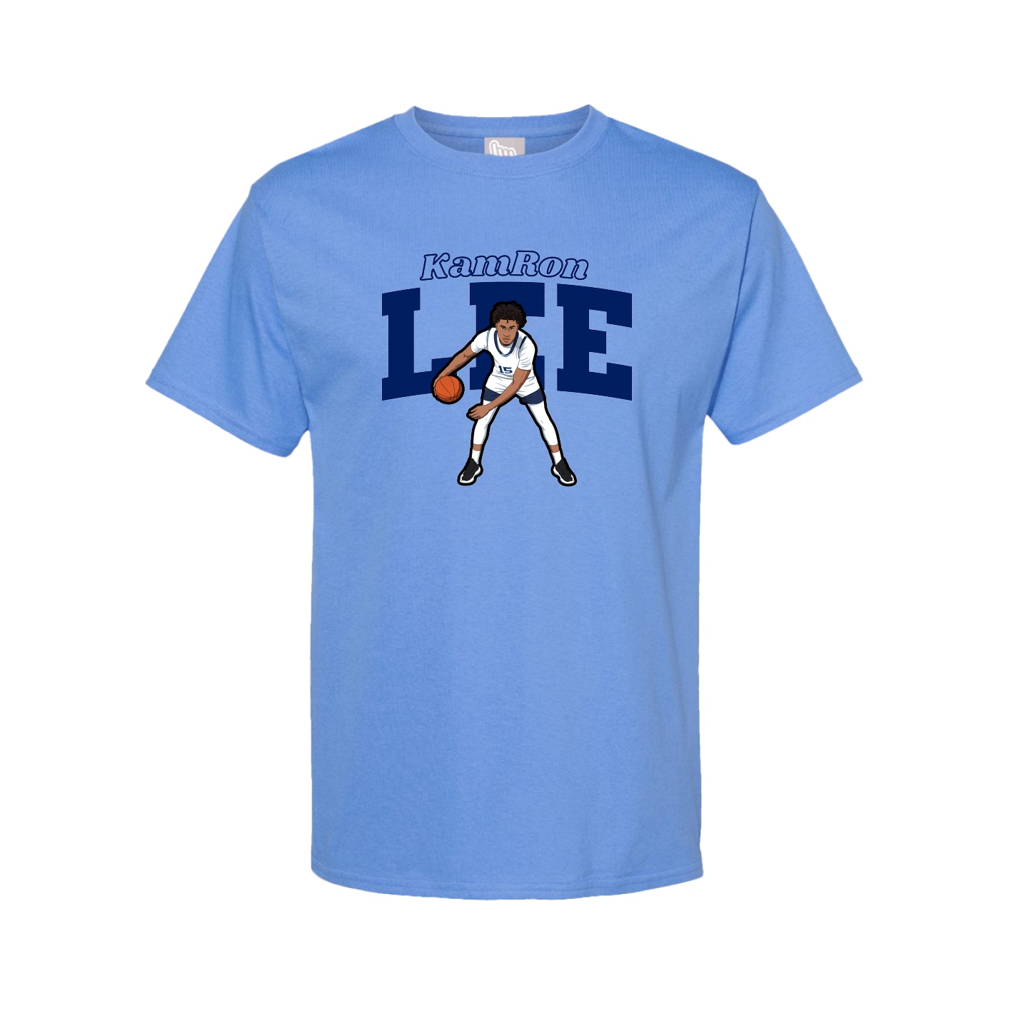 Tee — Name Arch in Powder Blue