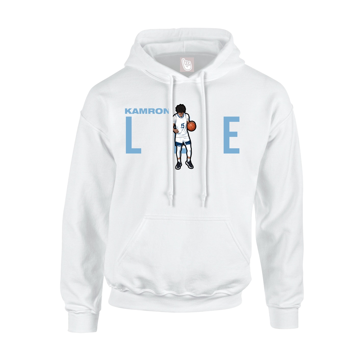 Youth Hoodie — Player Name in White