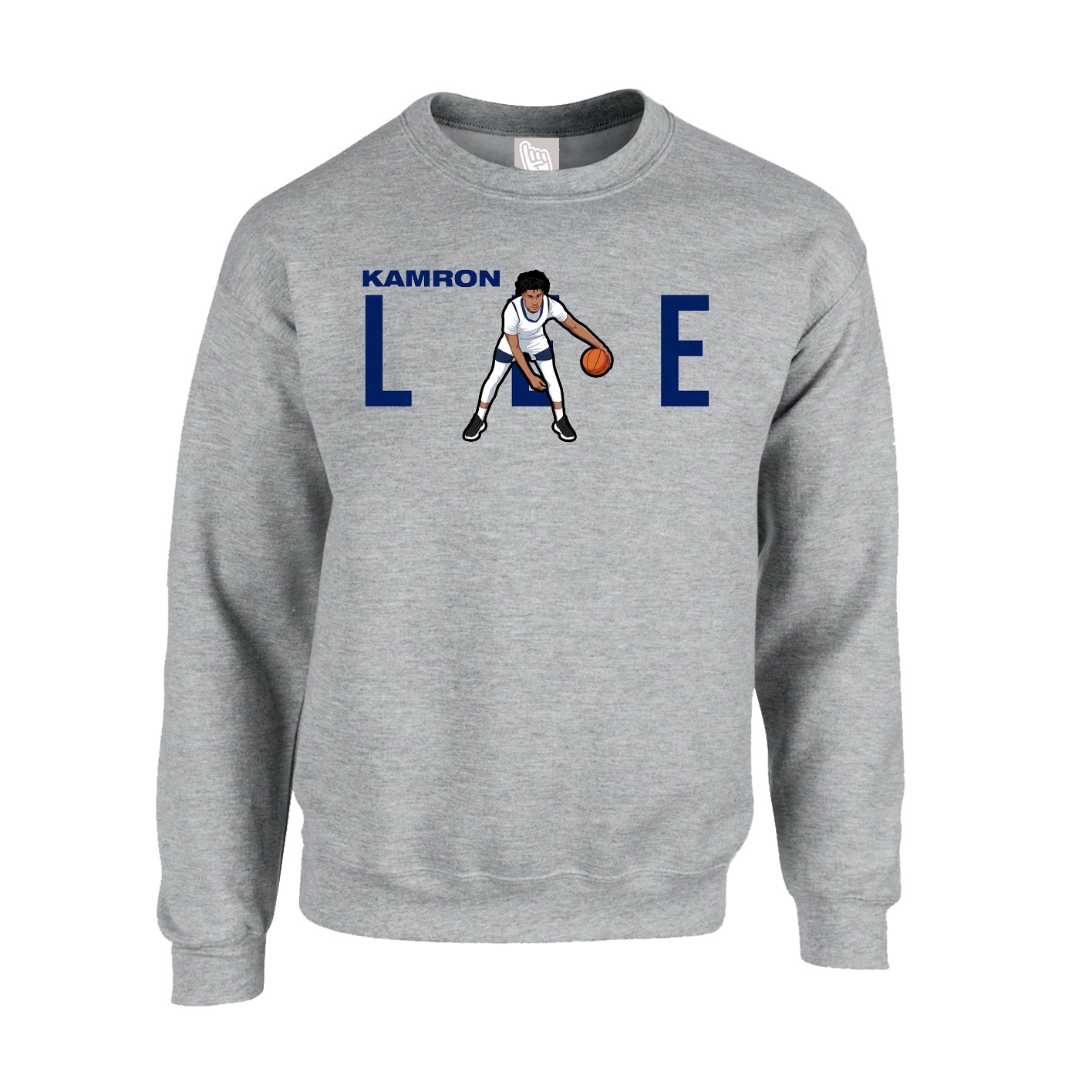 Fleece Crew — Player Name in Grey