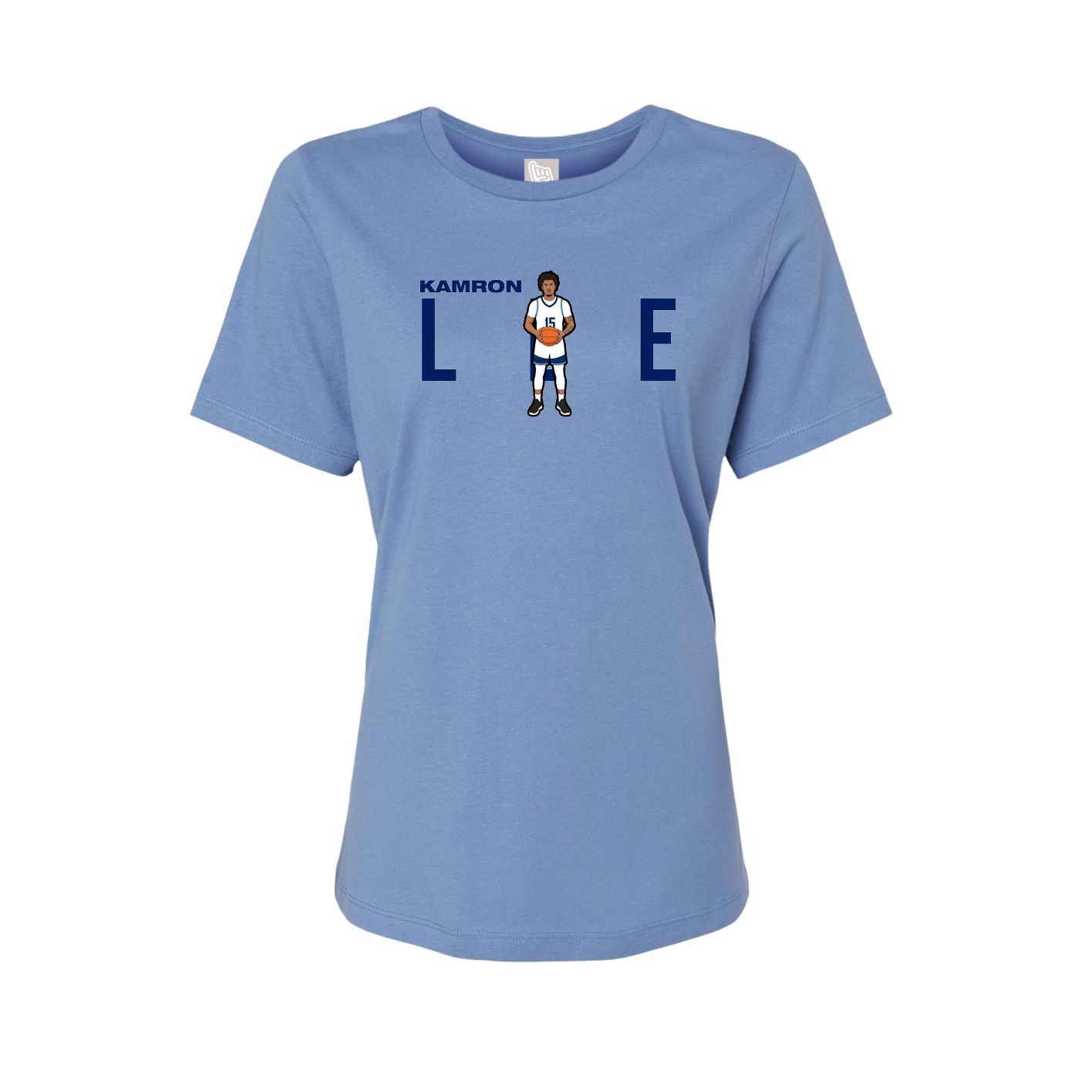 Womens Tee — Player Name in Powder Blue
