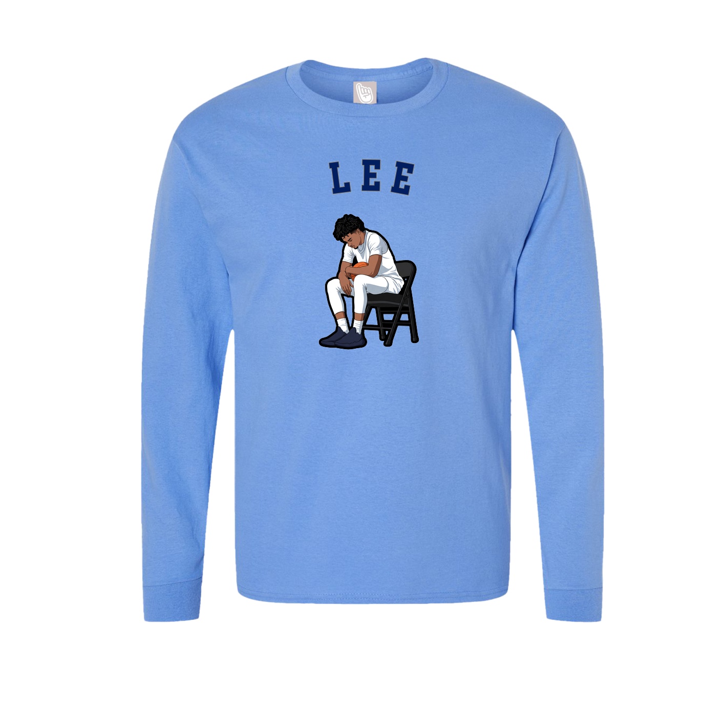 Long Sleeve Tee — Shirsey Arch in Powder Blue