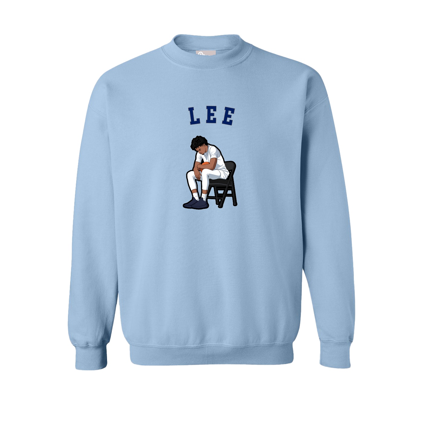 Fleece Crew — Shirsey Arch in Light Blue