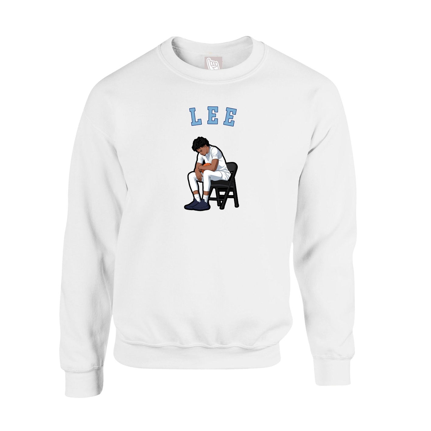 Fleece Crew — Shirsey Arch in White