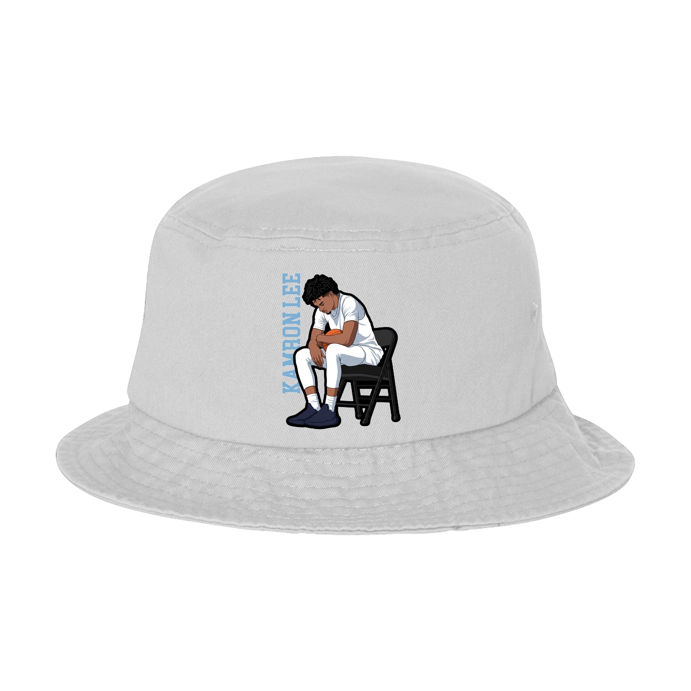 Bucket Cap — Name Vertical in White