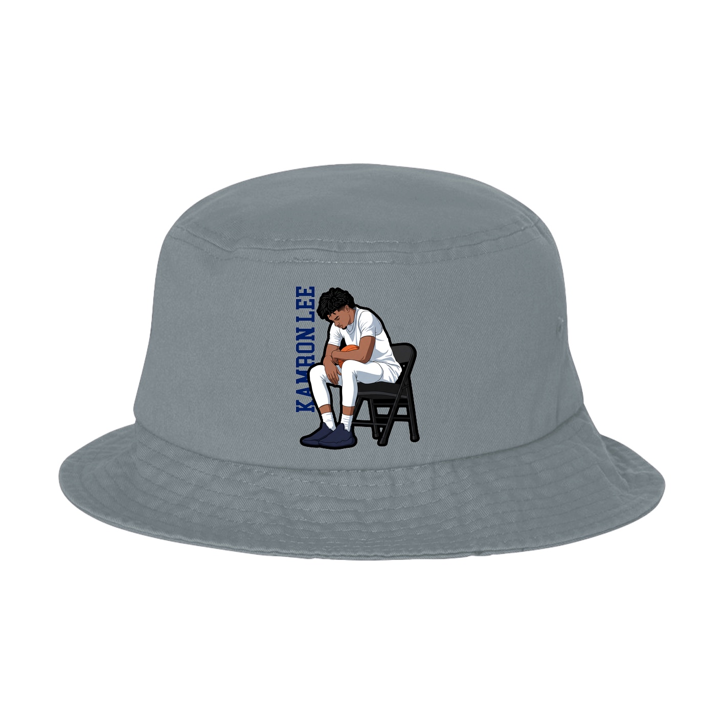 Bucket Cap — Name Vertical in Grey
