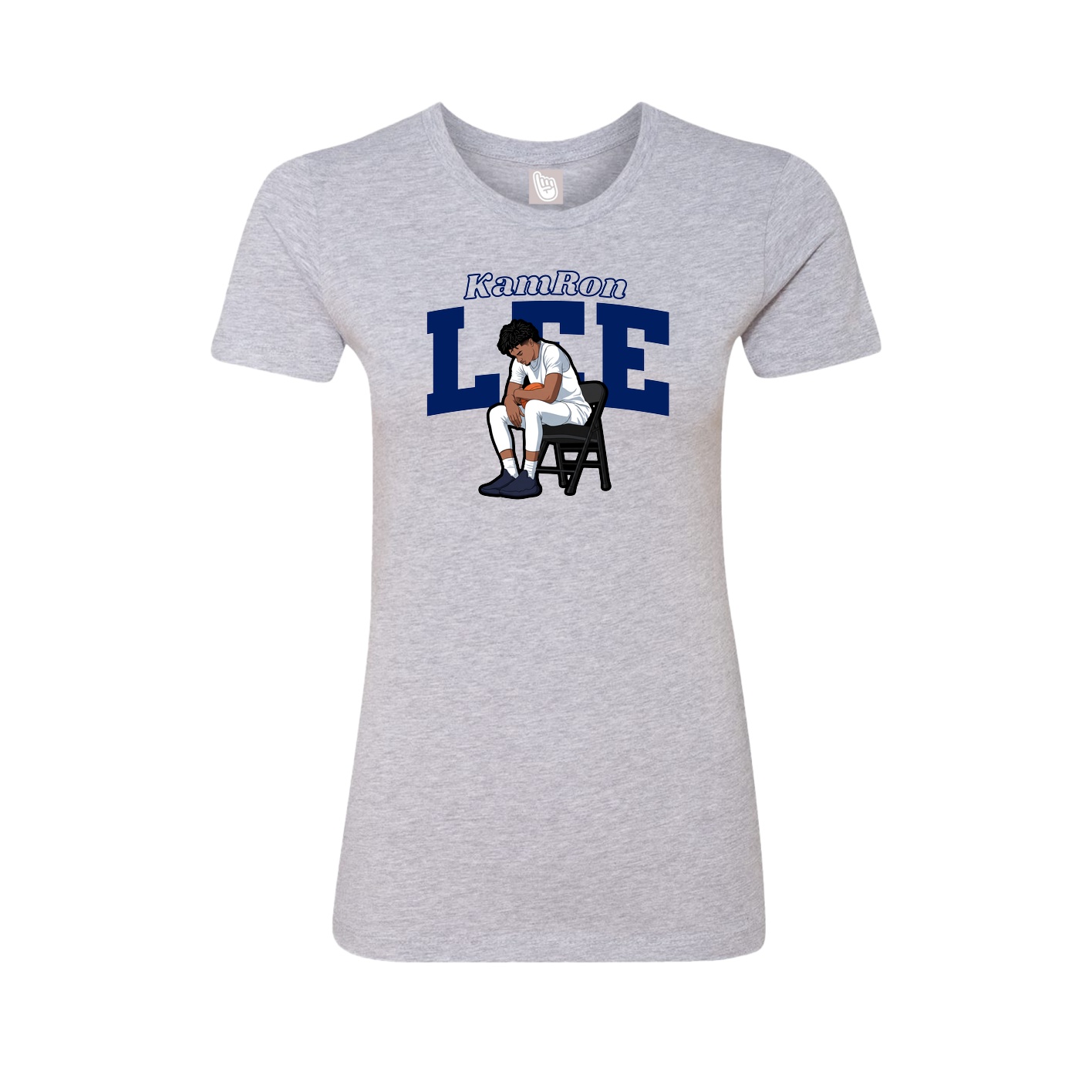 Womens Tee — Name Arch in Grey