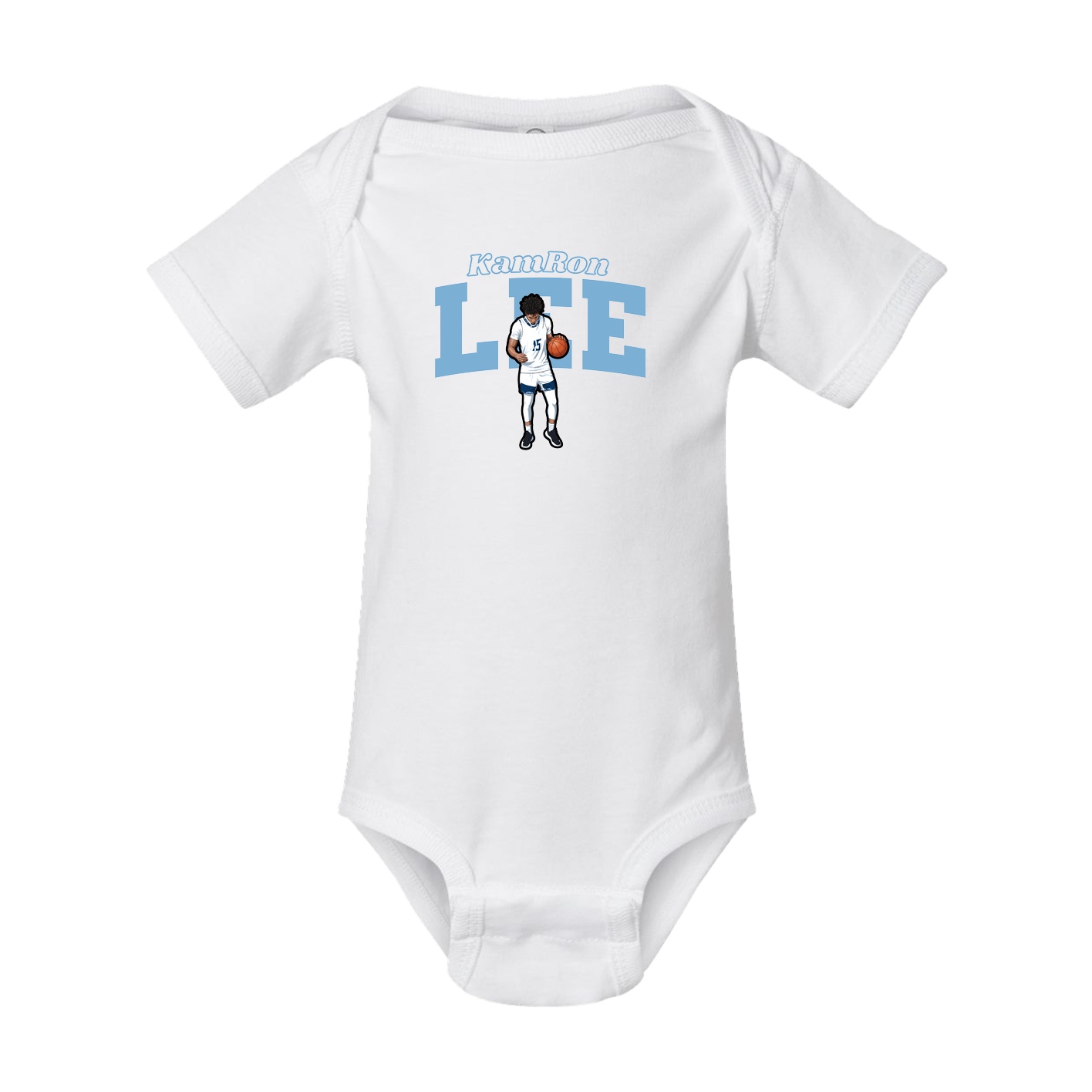 Baby Onesie — Name Arch in White