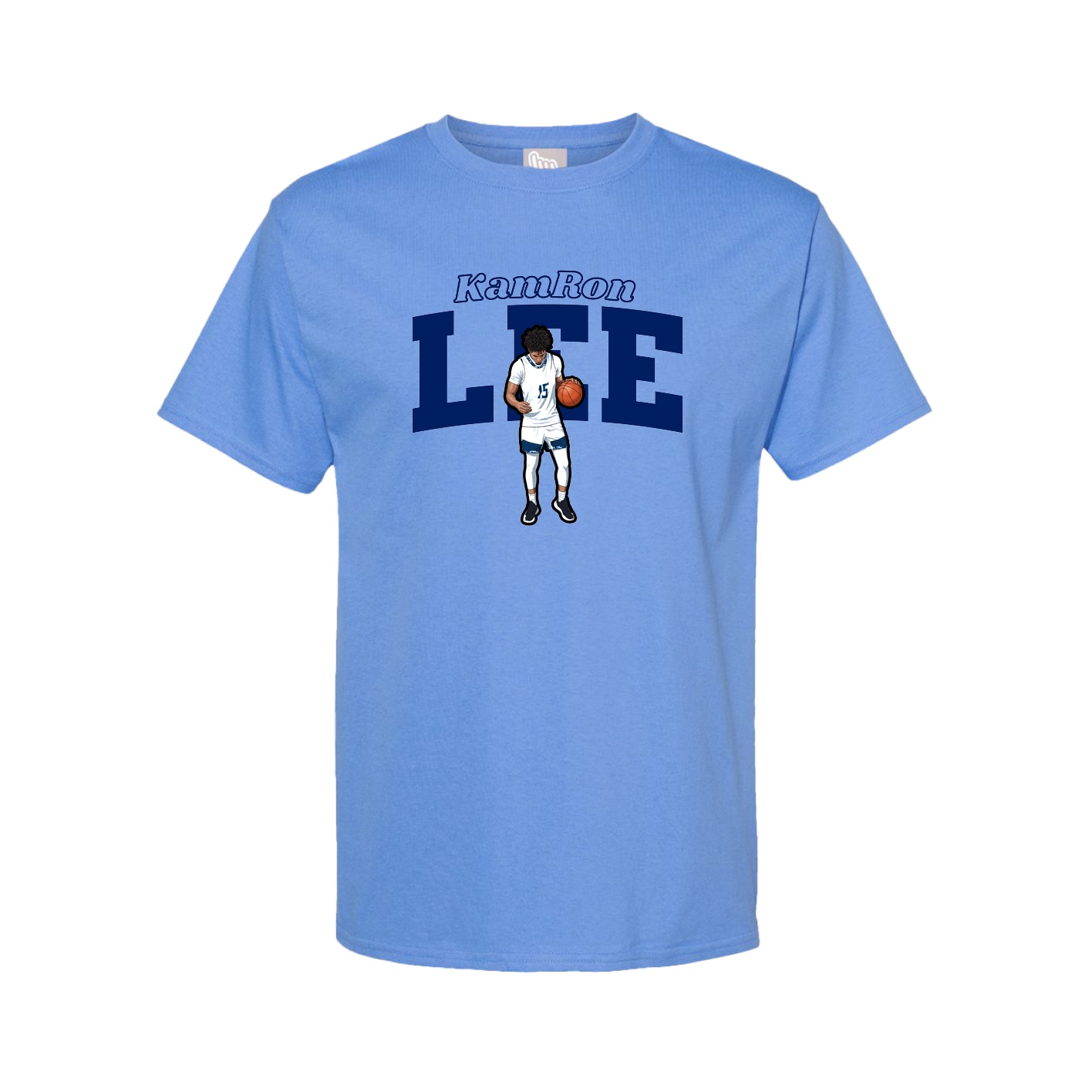 Tee — Name Arch in Powder Blue