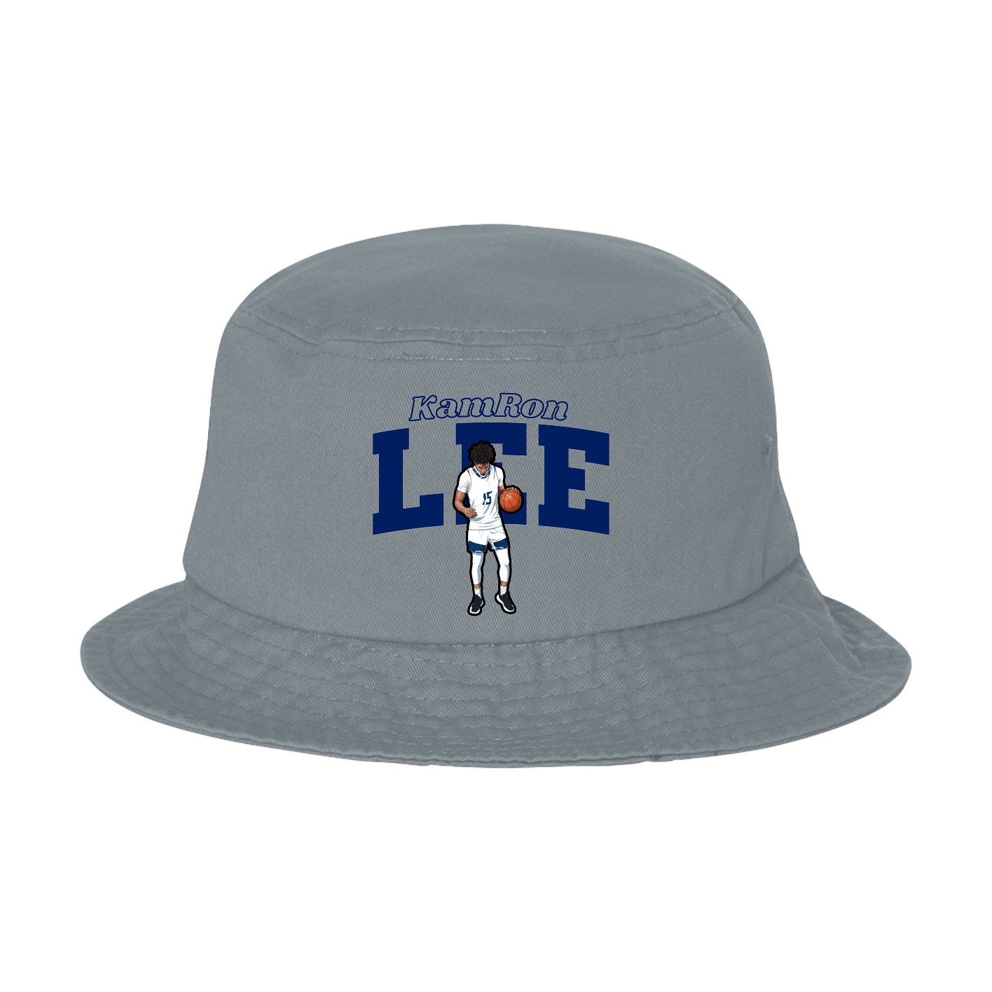 Bucket Cap — Name Arch in Grey