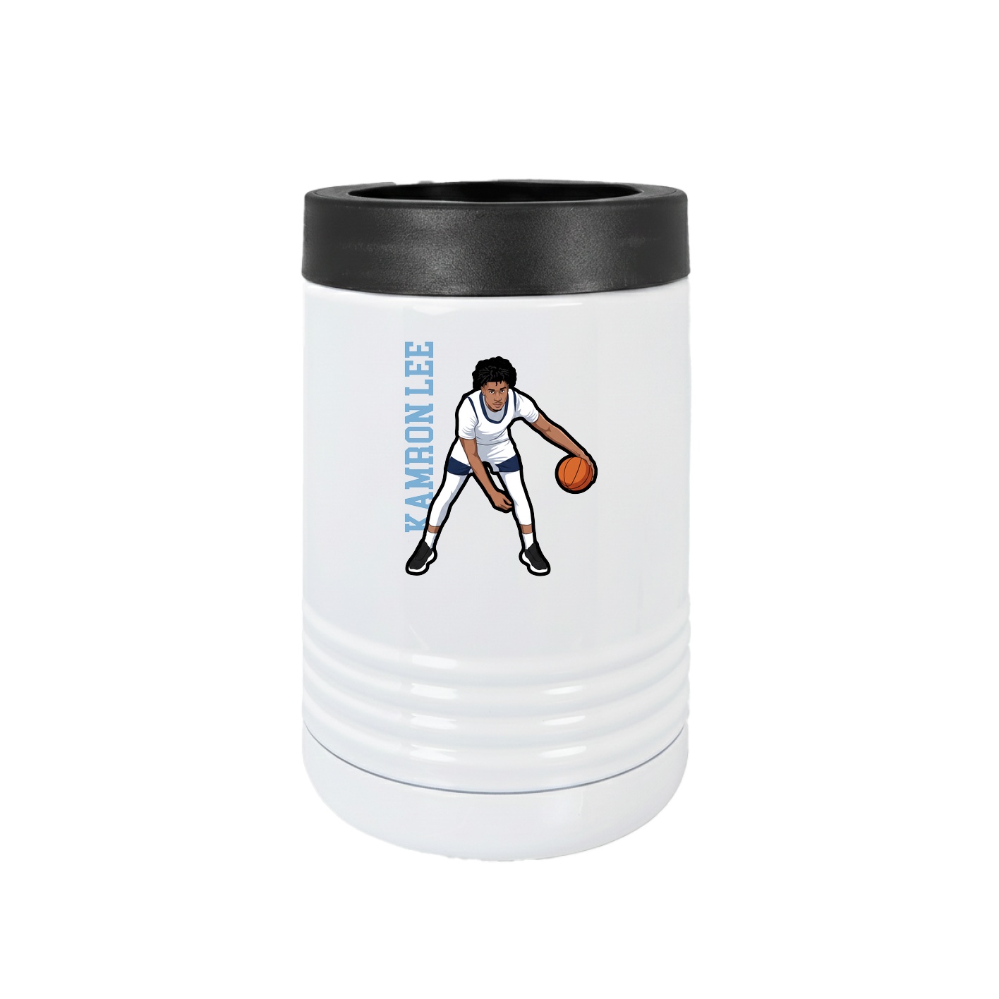 Beverage Holder — Name Vertical in White
