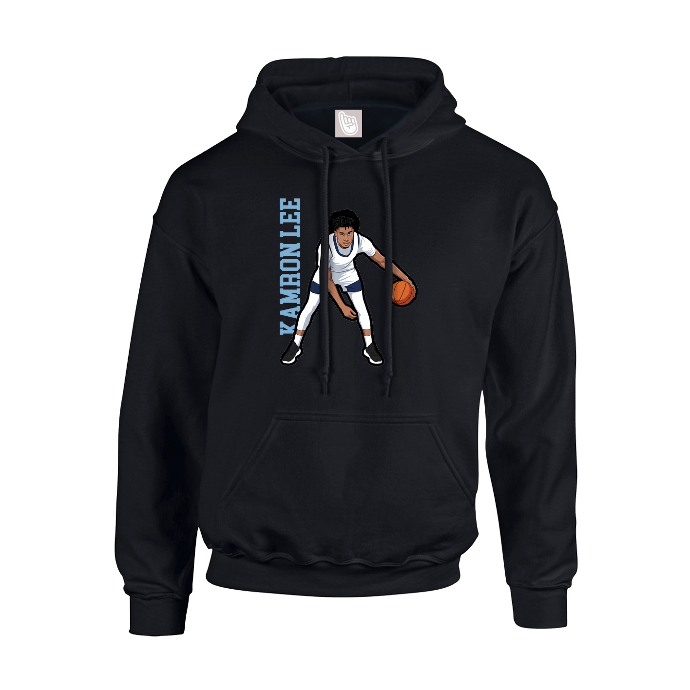 Youth Hoodie — Name Vertical in Black