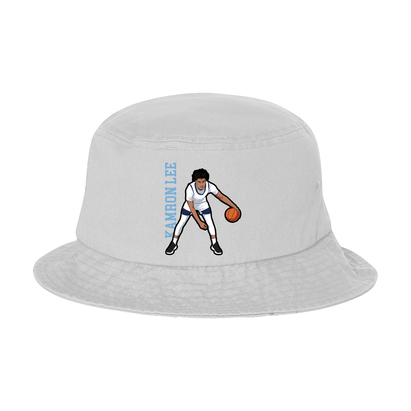 Bucket Cap — Name Vertical in White