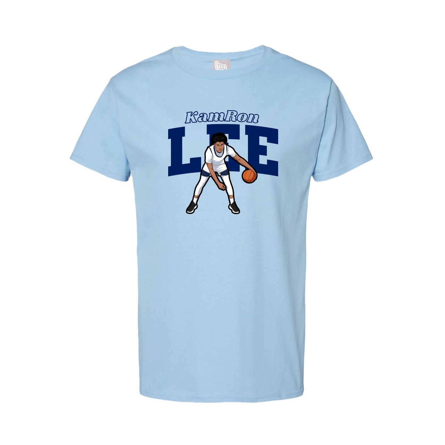 Tee — Name Arch in Light Blue