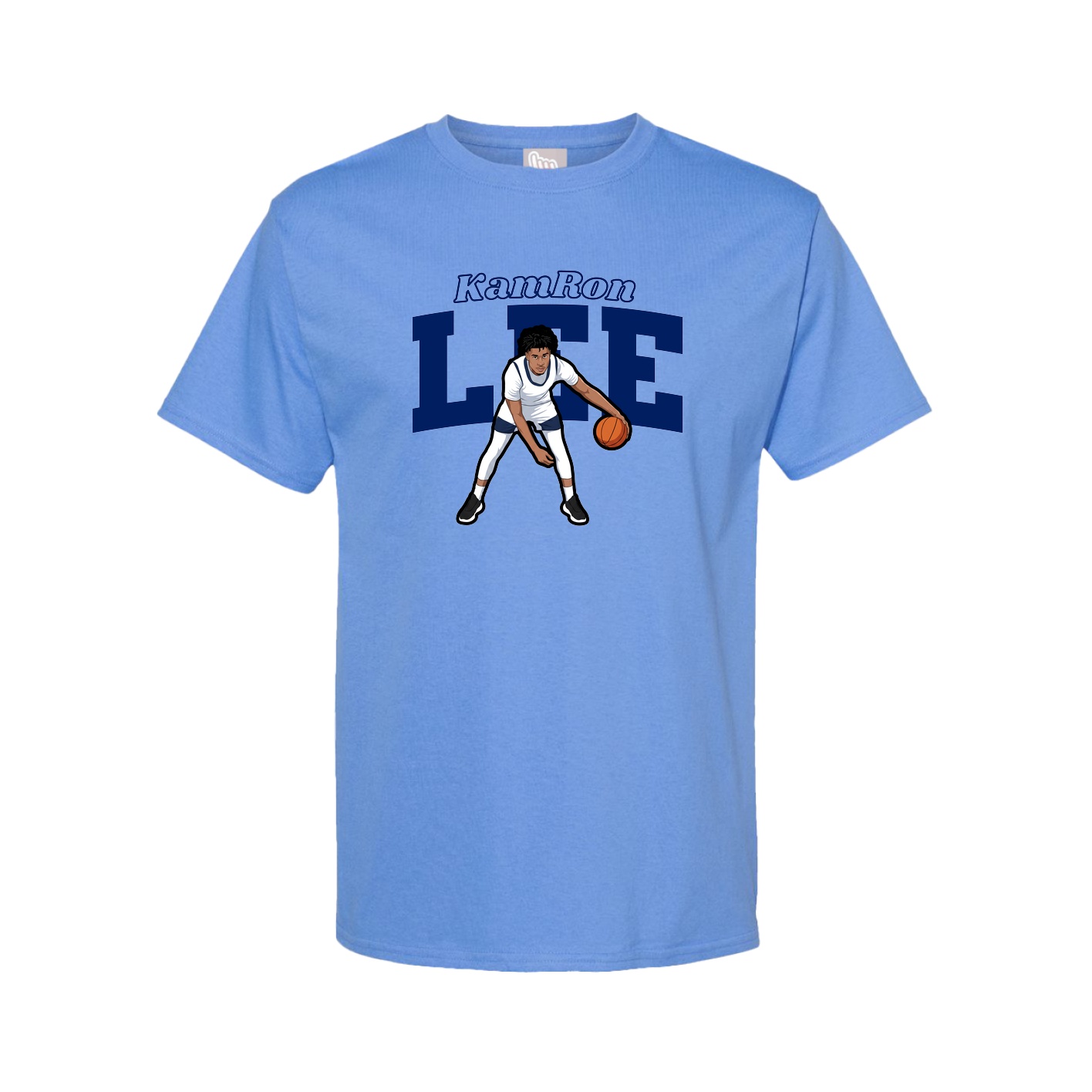 Tee — Name Arch in Powder Blue