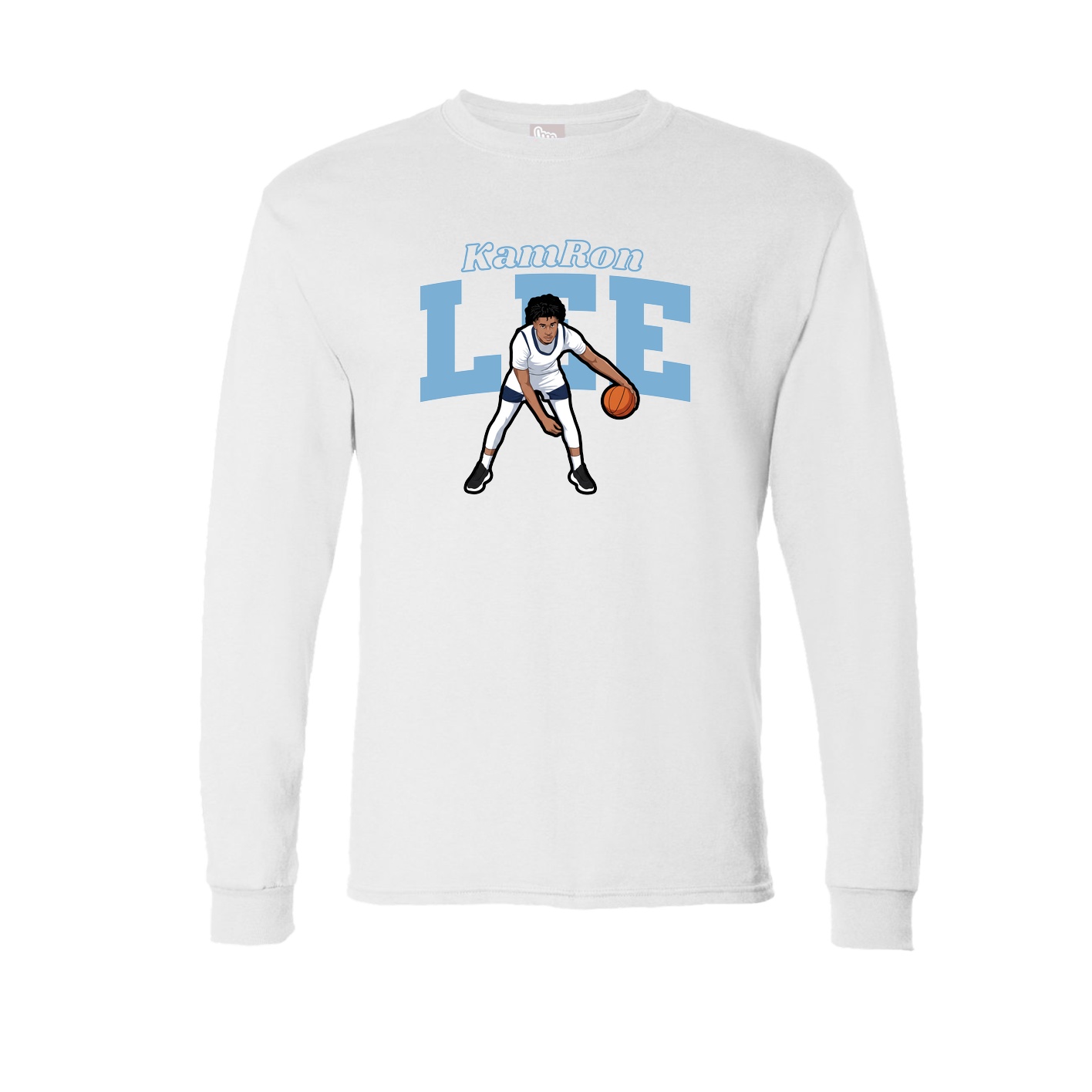 Long Sleeve Tee — Name Arch in White
