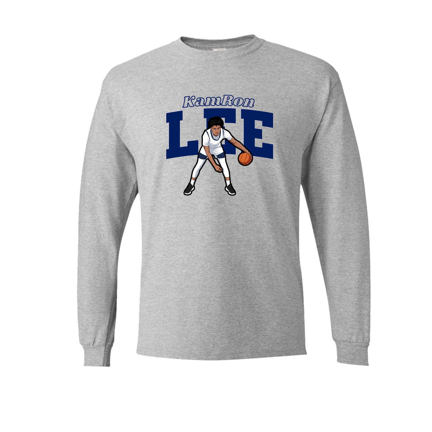 Long Sleeve Tee — Name Arch in Grey