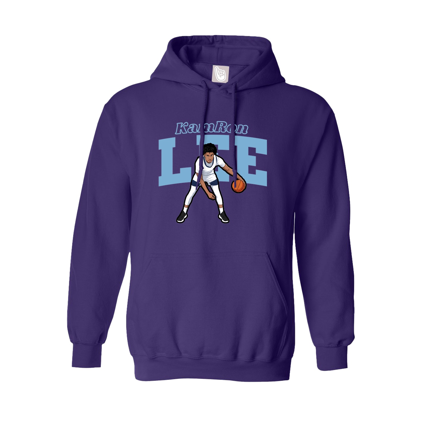 Hoodie — Name Arch in Purple
