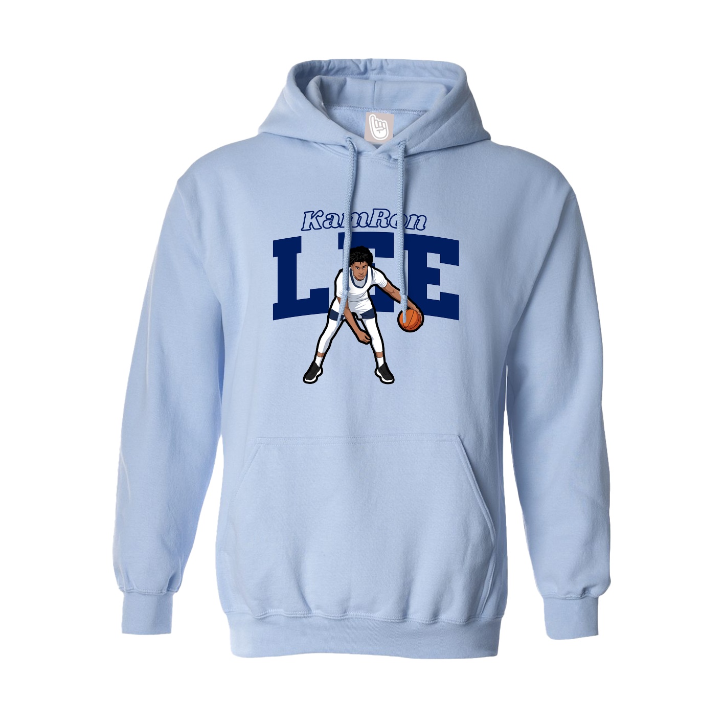 Hoodie — Name Arch in Light Blue