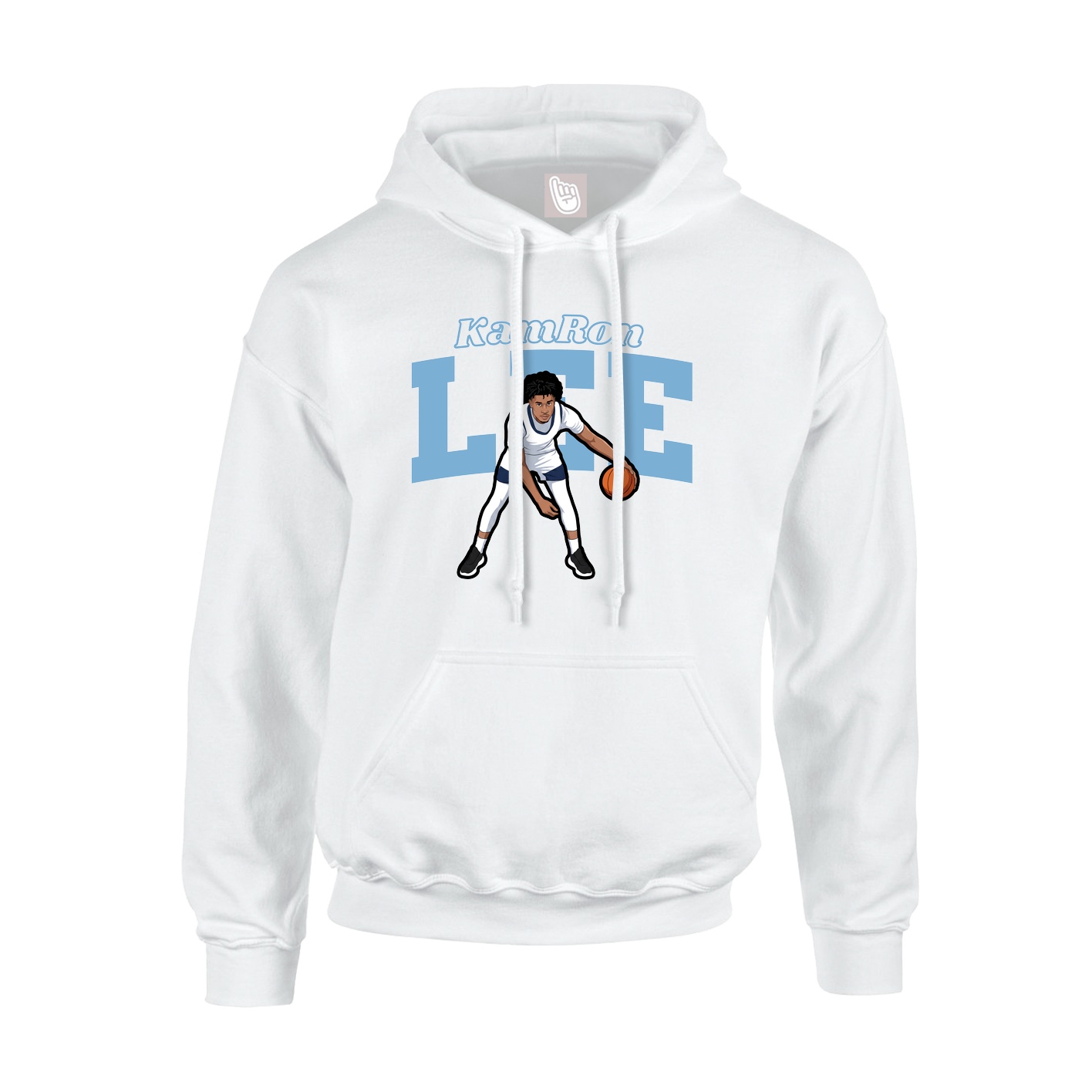Hoodie — Name Arch in White