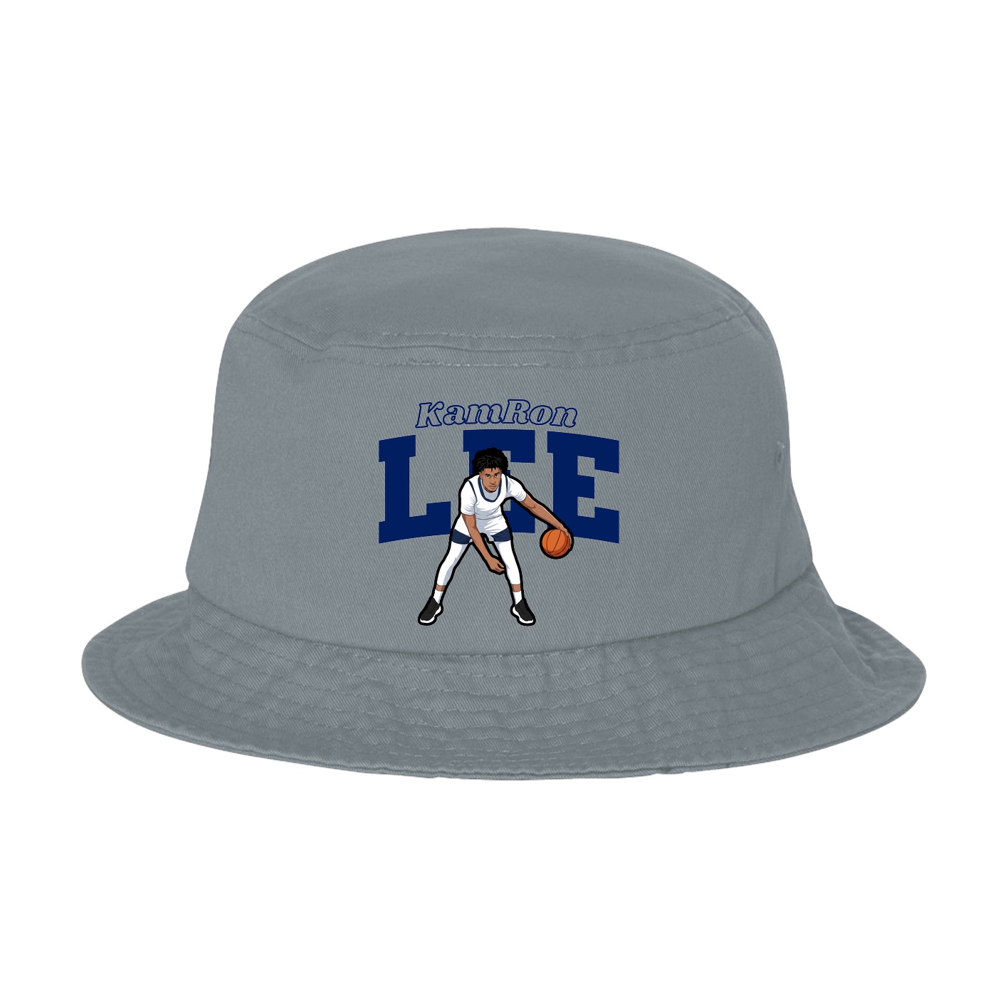 Bucket Cap — Name Arch in Grey
