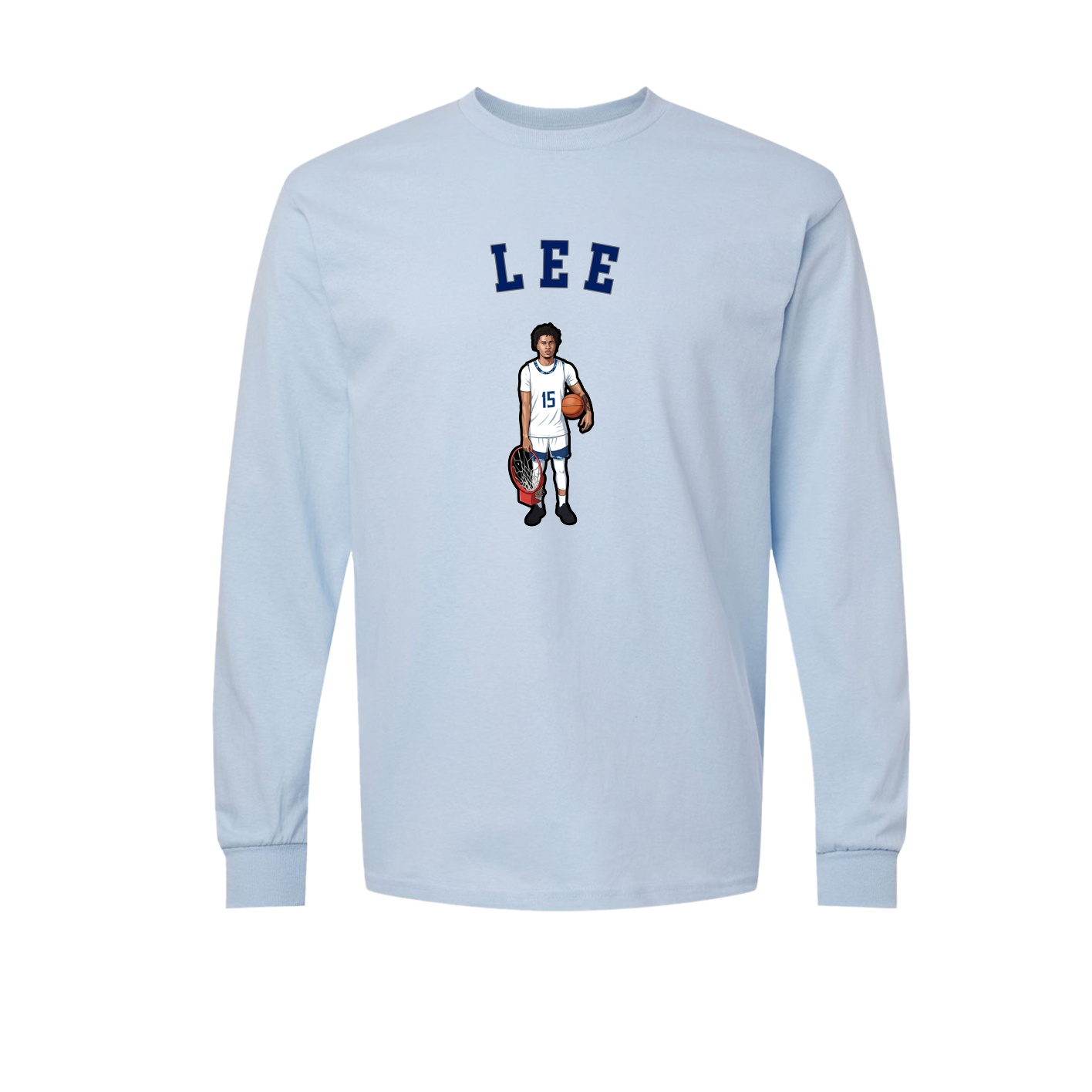 Long Sleeve Tee — Shirsey Arch in Light Blue