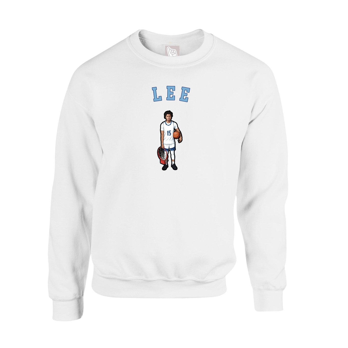 Fleece Crew — Shirsey Arch in White