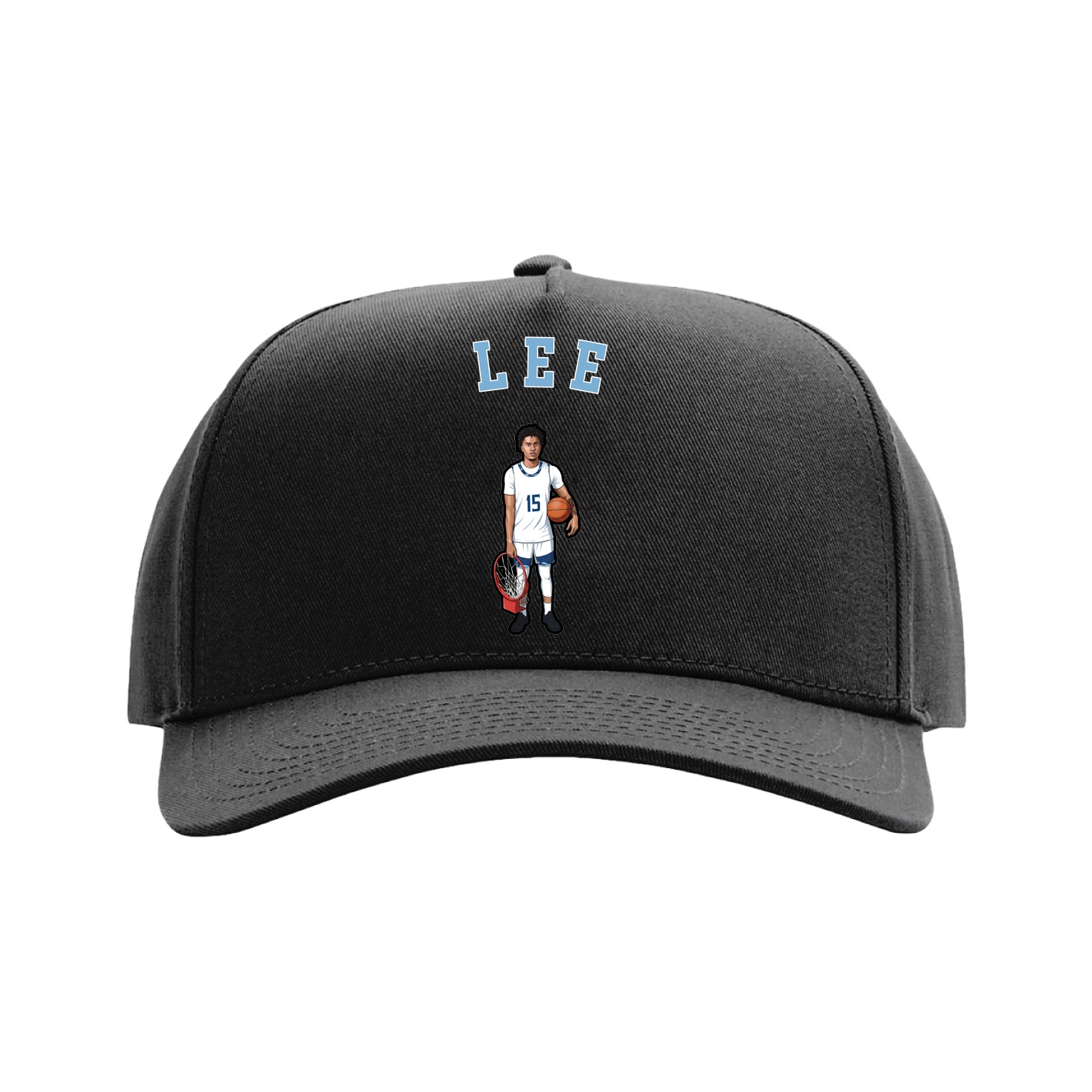 Full Fabric Five-Panel Champ Cap — Shirsey Arch in Black