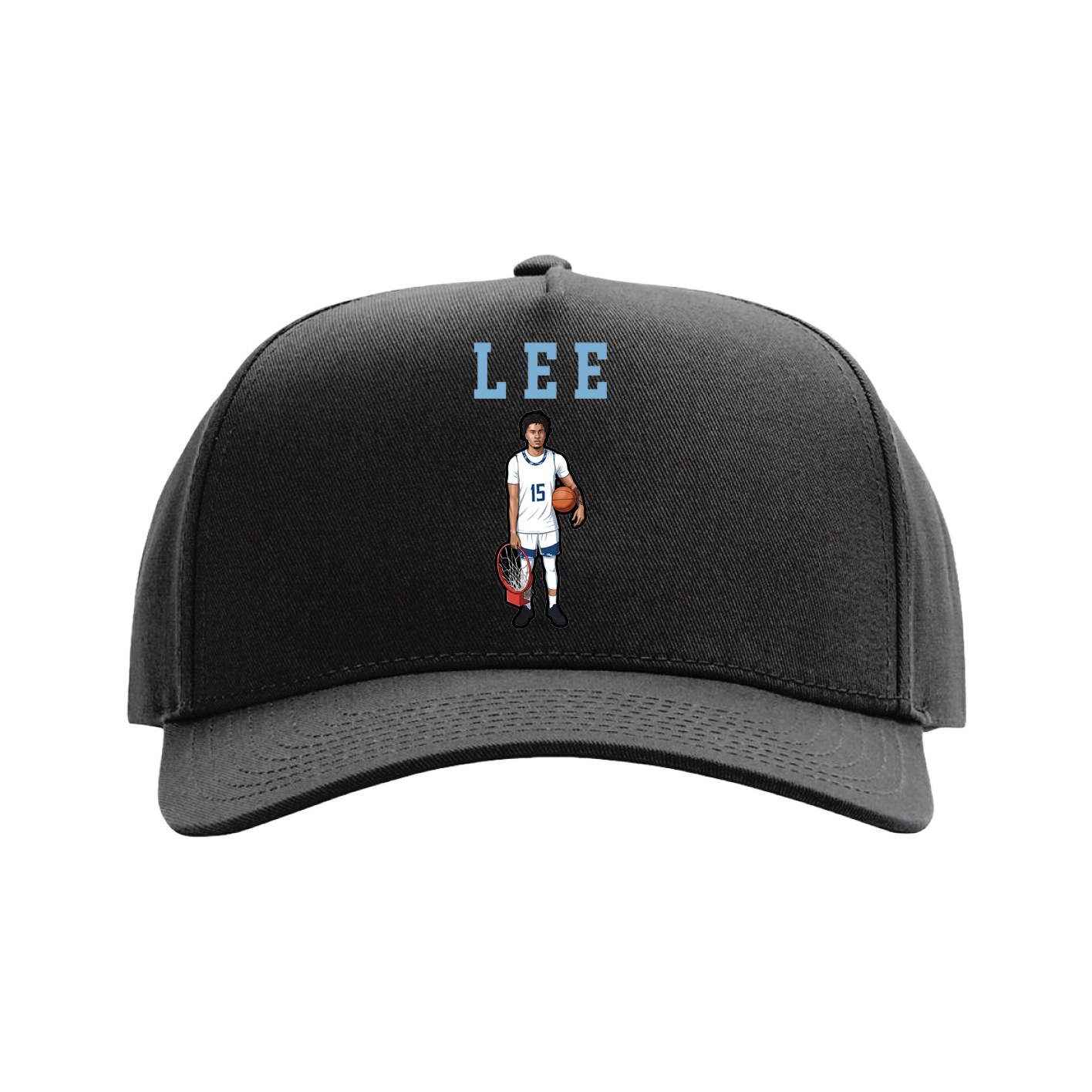 Full Fabric Five-Panel Champ Cap — Shirsey in Black