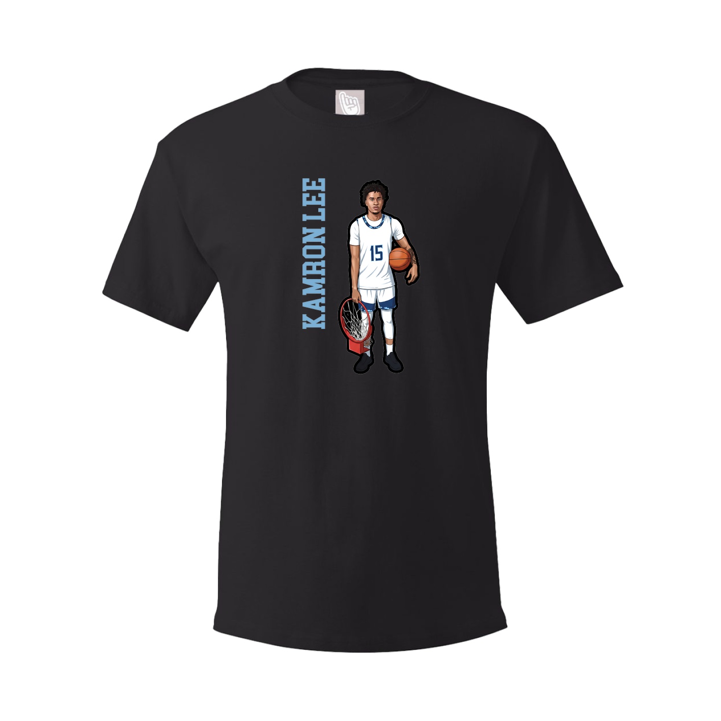 Youth Tee — Name Vertical in Black