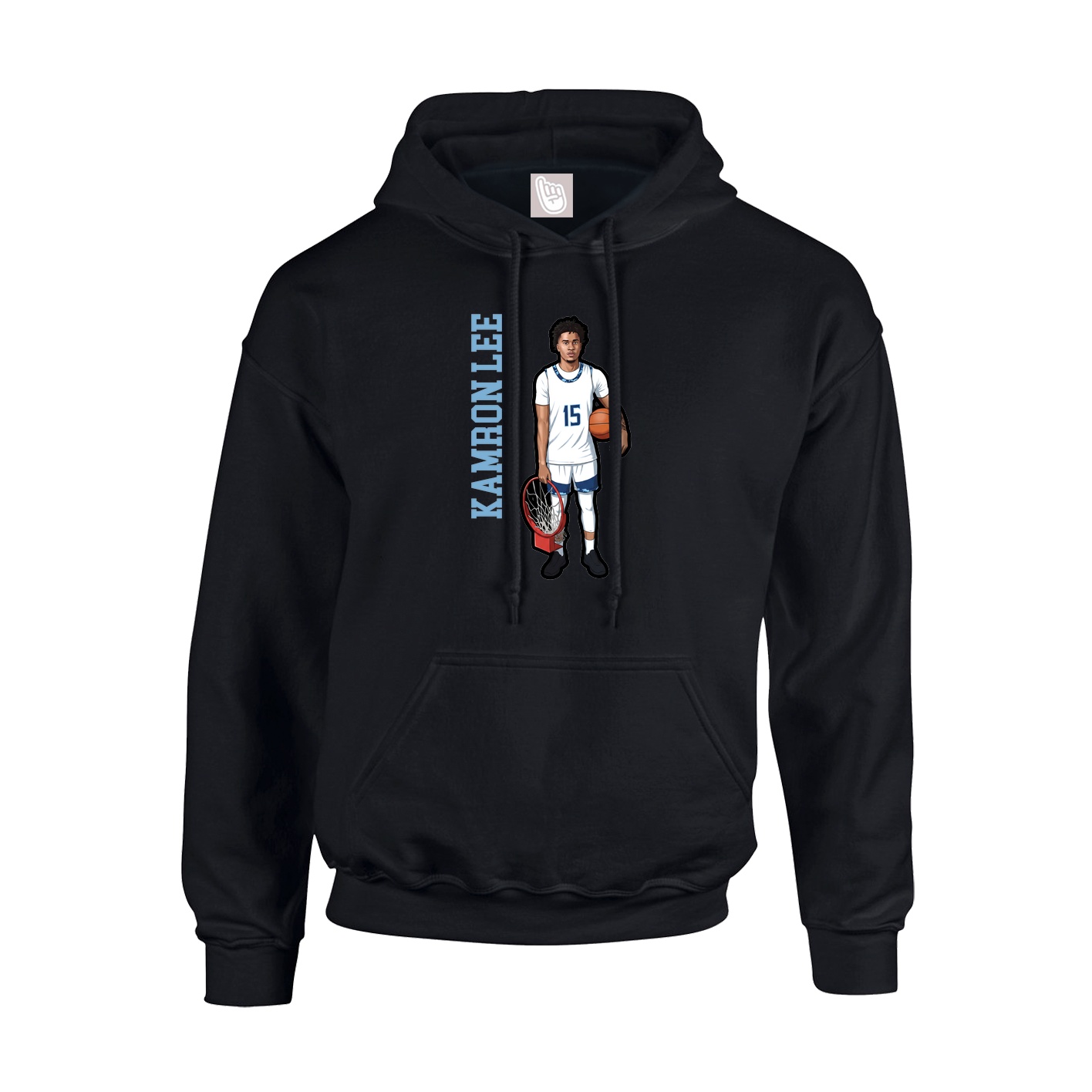 Hoodie — Name Vertical in Black