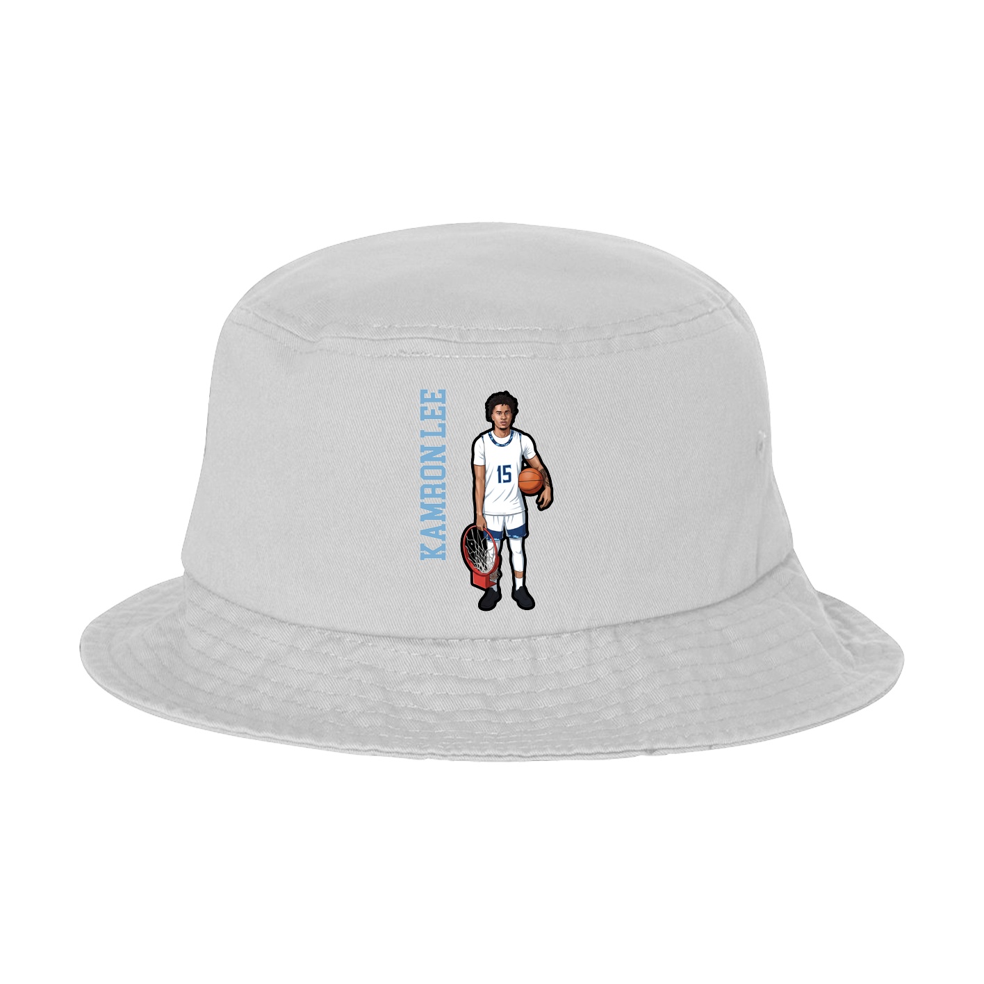 Bucket Cap — Name Vertical in White