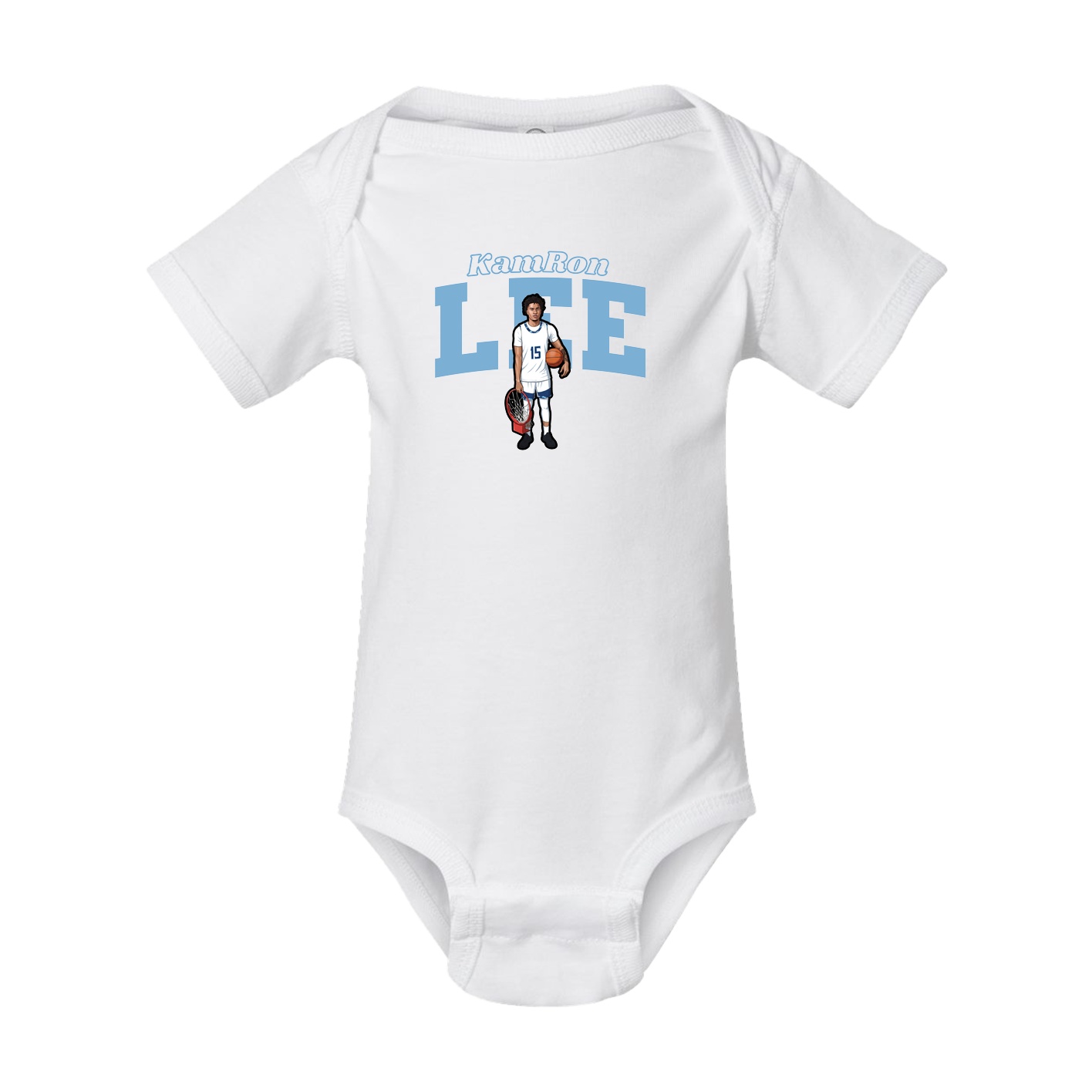Baby Onesie — Name Arch in White